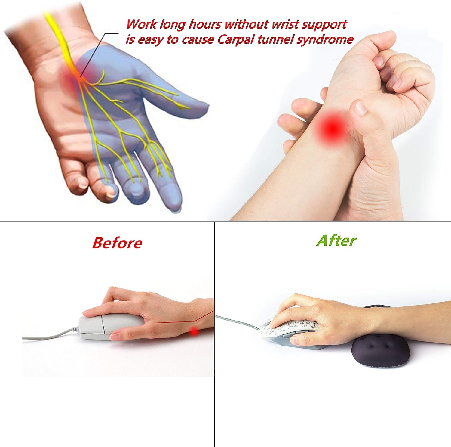 BRILA Deluxe Ergonomic Mouse Wrist Rest Guard - Soft Memory Foam Wrist Elbow Support Cushion Pad for Computer Laptop Office Work PC Gaming Mouse 8 813PkpOppGL. AC SL1500 - northernschoolofshiatsu.co.uk