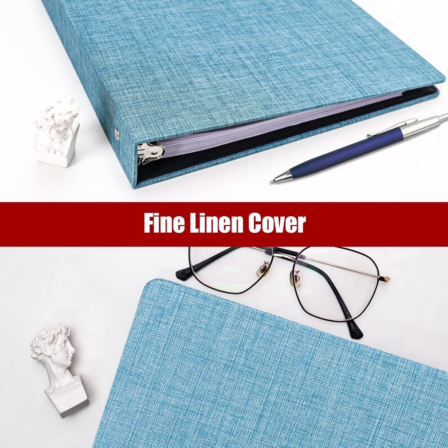 Vienrose 3 Ring Binder 1 Inch Round Rings Durable Binder with Linen Cover Holds 8.5" x 11" Paper for School Office and Home Black 5 813Stl69rYL. AC SL1500 - northernschoolofshiatsu.co.uk