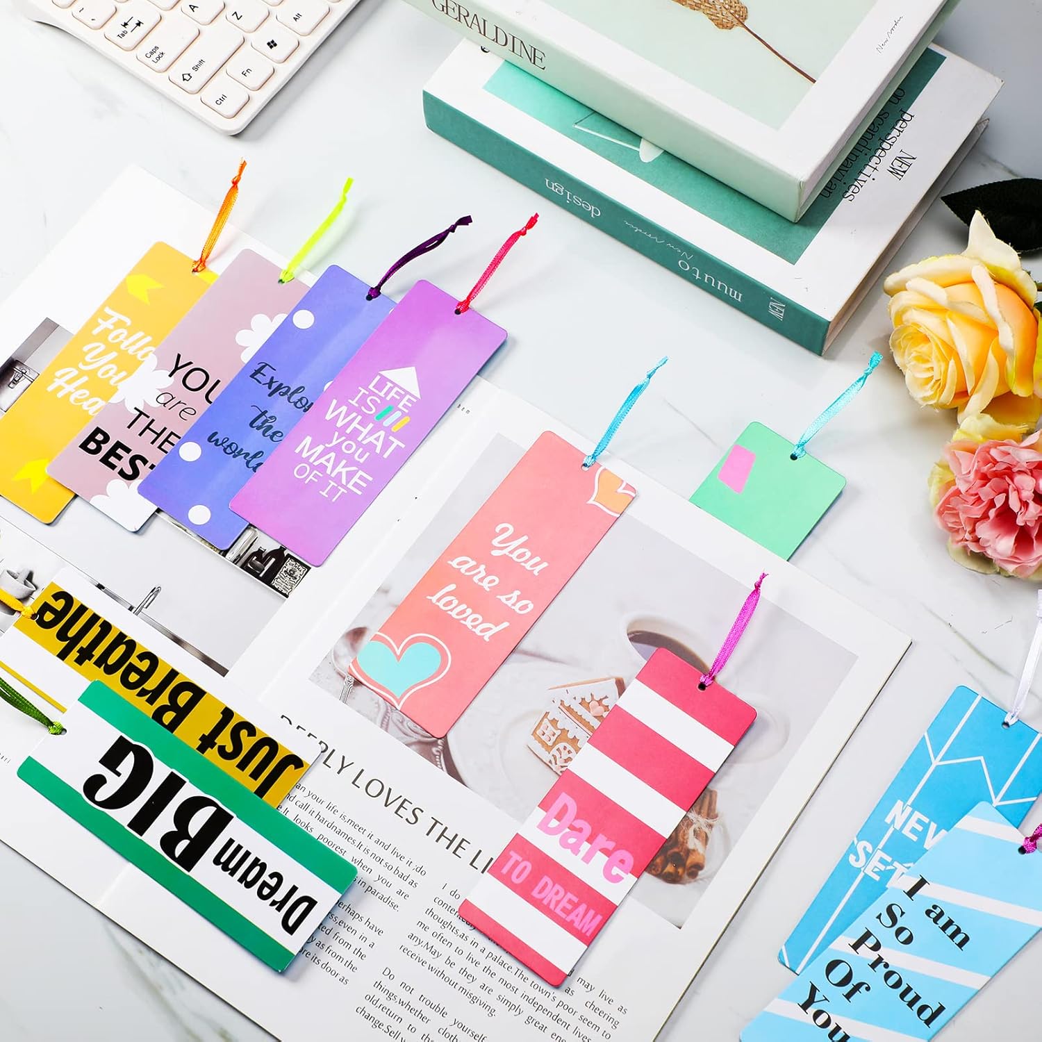 60 Pieces Inspirational Bookmarks for Students Encouraging Bookmarks Page Markers Double Sided Motivational Page Clip for Kids Adults, School Stationary Party Gifts (Classic Style) 4 813p1BuWjaL. AC SL1500 - northernschoolofshiatsu.co.uk