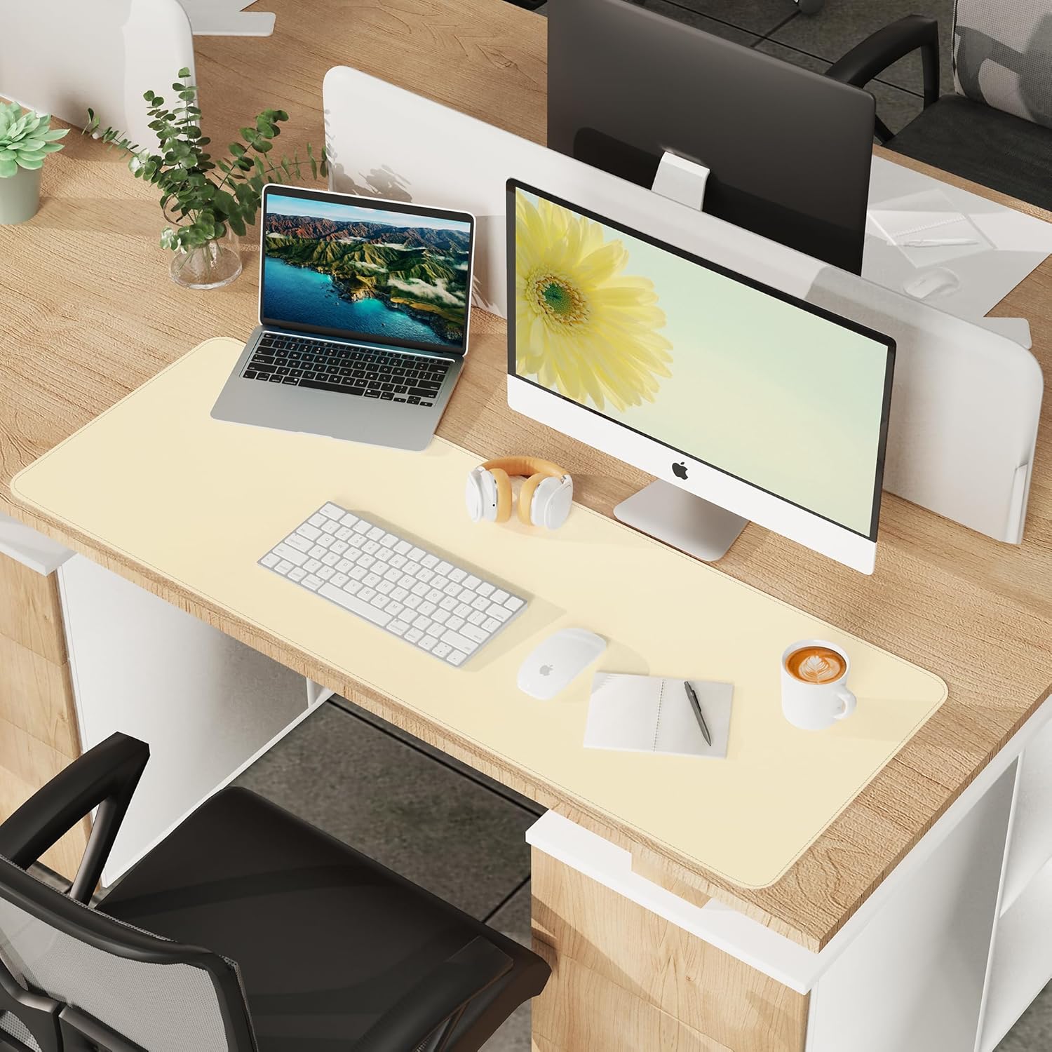 Large Desk Mat 47.2" x 17" Leather Desk Pad Protector with Natural Cork & PU Leather, Non-Slip Office Desk Mat, Large Mouse Pad, Waterproof Desk Blotter pad for Office&Home(Black) 209 813rwRS0YHL. AC SL1500 - northernschoolofshiatsu.co.uk