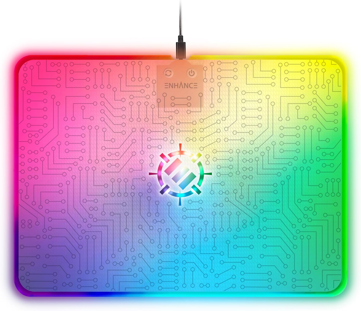ENHANCE Voltaic 2 Gaming Mouse Pad - Hard Mouse Pad with Low Surface Friction, 7 LED Colors, Brightness Controls - Large Gaming Mat (13.75 x 9.9 in) with Smooth Surface for PC Gamer, Desktop 1 814EaVvfOiL. AC SL1500 - northernschoolofshiatsu.co.uk