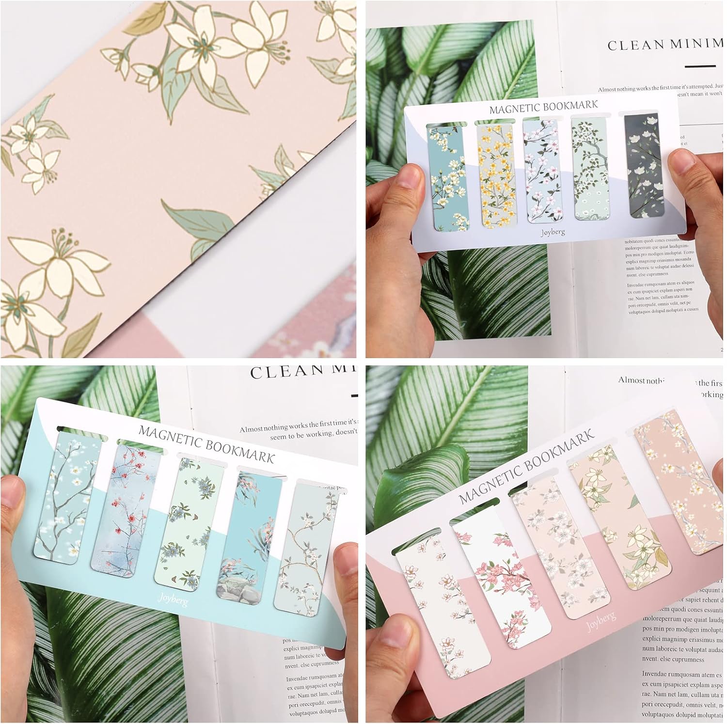 15 Pieces Bookmarks, Magnetic Bookmarks for Women, Page Markers for Students Teachers Reading (Floral Style) 6 - northernschoolofshiatsu.co.uk