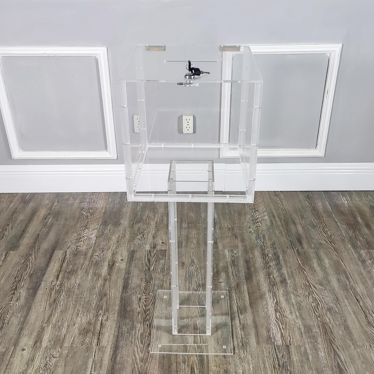 FixtureDisplays® Clear Plexiglass Large Floor Standing Tithing Box Offering Box Ballot Box Church Donation Box 14301 2 814nB4kwsWL. AC SL1500 - northernschoolofshiatsu.co.uk