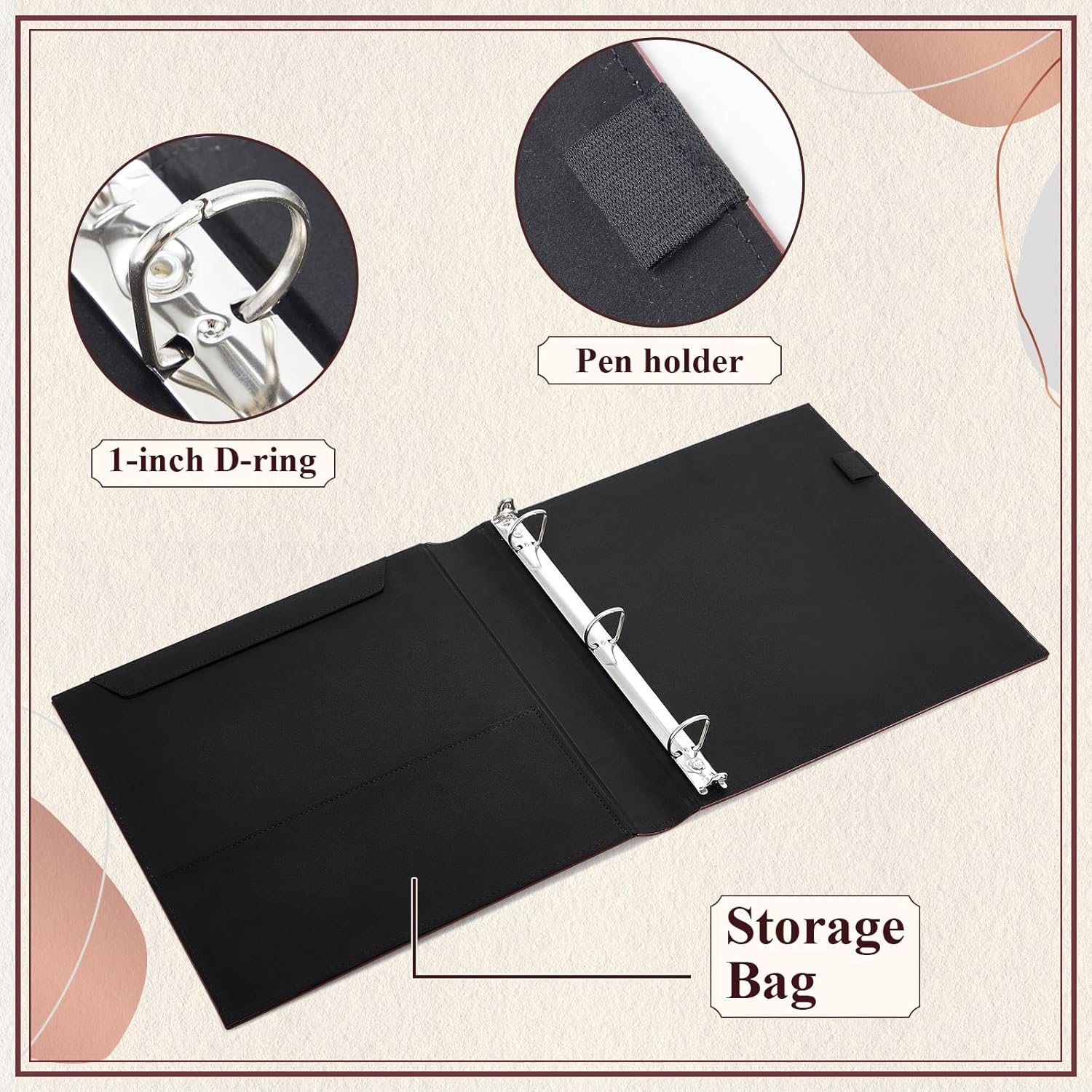 ReliThick 2 Pcs Vintage Hardback 3 Ring Leather Binder, 1 Inch Professional Binder Organizer, Letter Size 8.5 x 11(Red) 3 814nDlrHO6L. AC SL1500 - northernschoolofshiatsu.co.uk