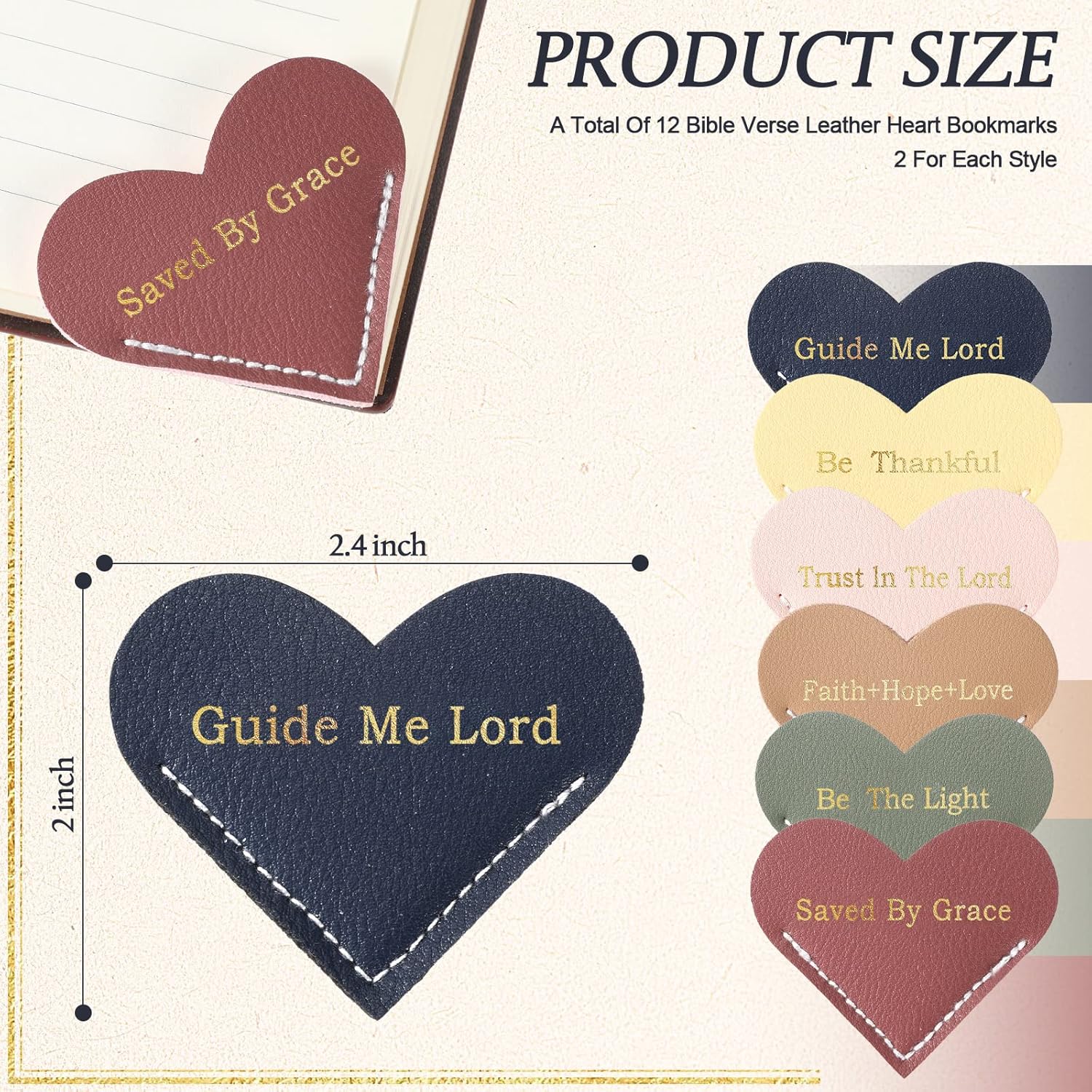 Kosiz 12 Pieces Bible Verse Leather Heart Bookmark Easter Christian Gifts Bulk Cute Heart Page Corner Bookmark for Book Lovers Reading Accessories for Nurse Women Teacher, 6 Styles 2 815+4FvXNkL. AC SL1500 - northernschoolofshiatsu.co.uk