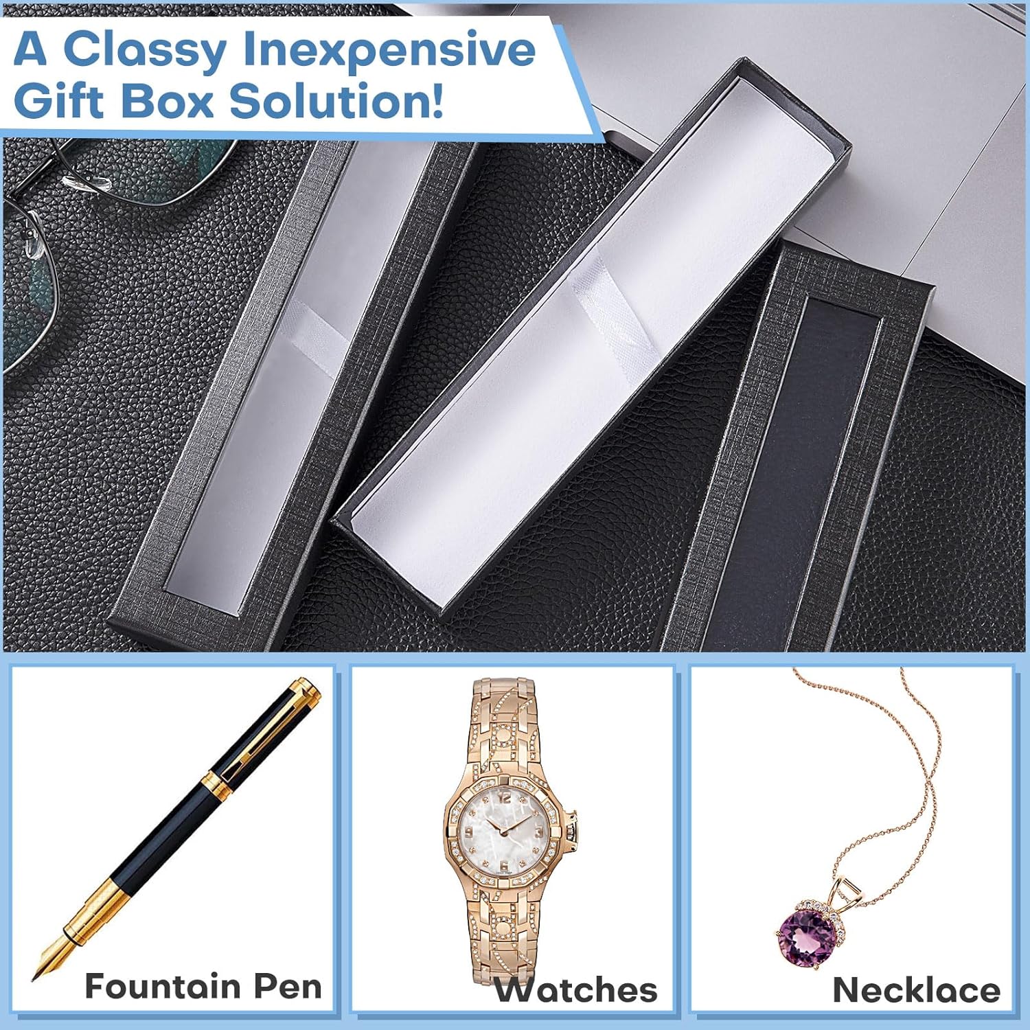 Udefineit 12PCS Empty Pen Gift Boxes, Black Cardboard, School, Father's Day, Valentine's Day, 12 Count (Pack of 1), Gift Ideas 5 815HbK39GdL. AC SL1500 - northernschoolofshiatsu.co.uk
