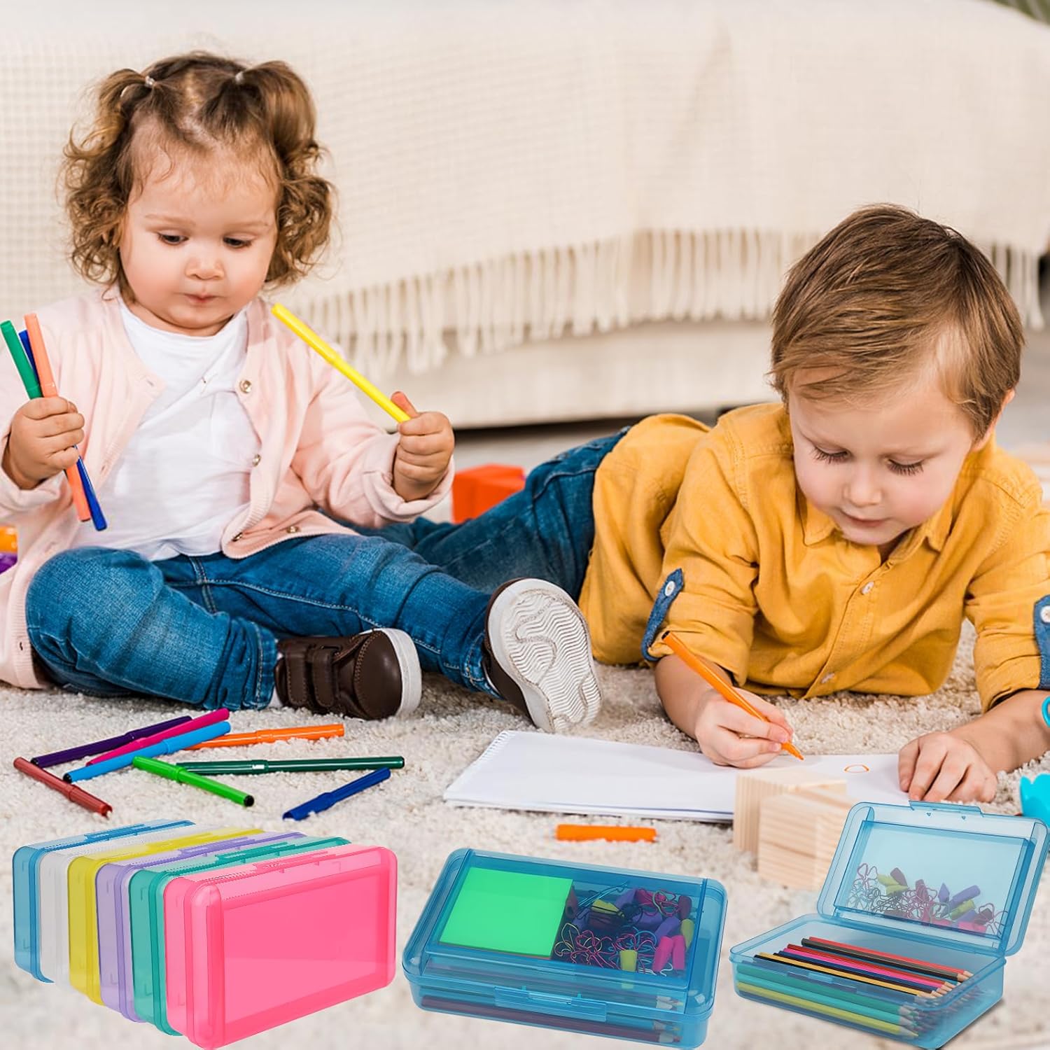 1 PCS Pencil Box,Double Layer Large Capacity Pencil Box,Hard Pen Case with Snap-tight Lid, Plastic Pencils Case for Office School Supplies Pen Boxes,Storage Organizer for Gel Pens Erasers-Purple 7 815S5ShzB L. AC SL1500 - northernschoolofshiatsu.co.uk