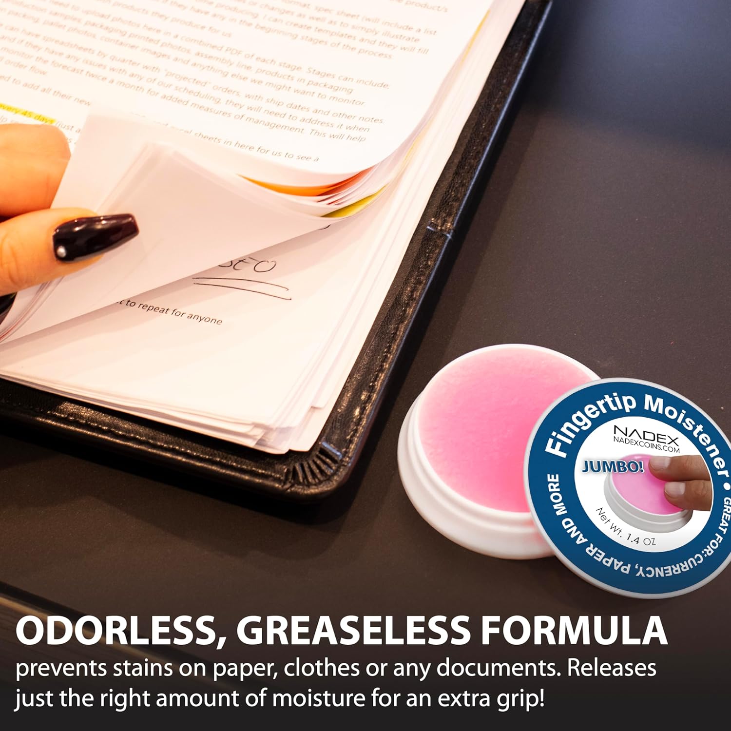 Nadex Jumbo 1.41 Oz Pack Fingertip Moistener Pads, 3 Pack - Non-Slip Counting Cash Bills Separating Documents - Finger Moisturizer Non-Toxic Greaseless Odorless Pad for Office/Home 6 816Tb265UhL. AC SL1500 - northernschoolofshiatsu.co.uk