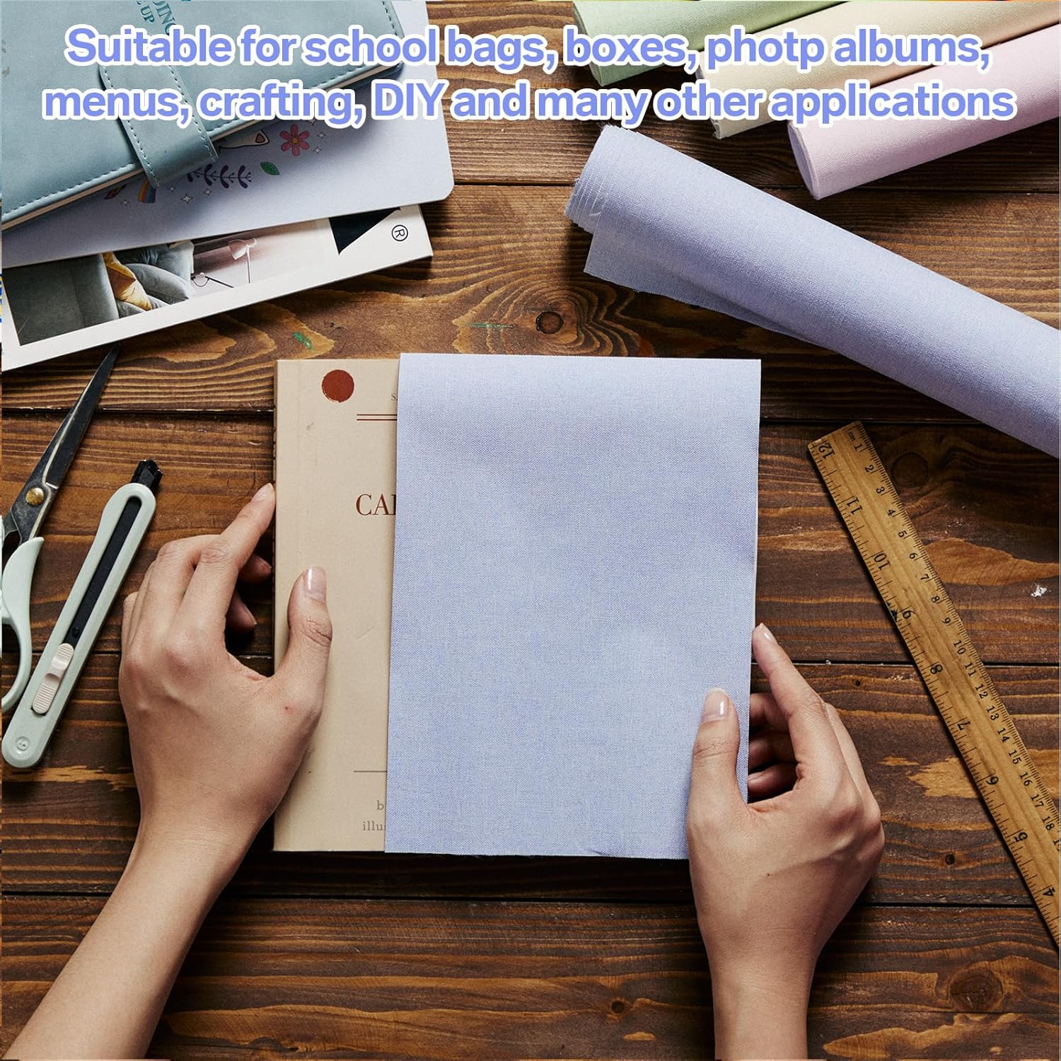 4 Pcs Book Cloth Bookcover Fabric Surface with Paper Backed Book Binding Cloth Fabric Book Cover for Scrapbooking Album DIY Craft Supplies Home, 4 Colors(Earth Color,40 x 16 Inches) 42 816kMf9 52L. AC SL1500 - northernschoolofshiatsu.co.uk