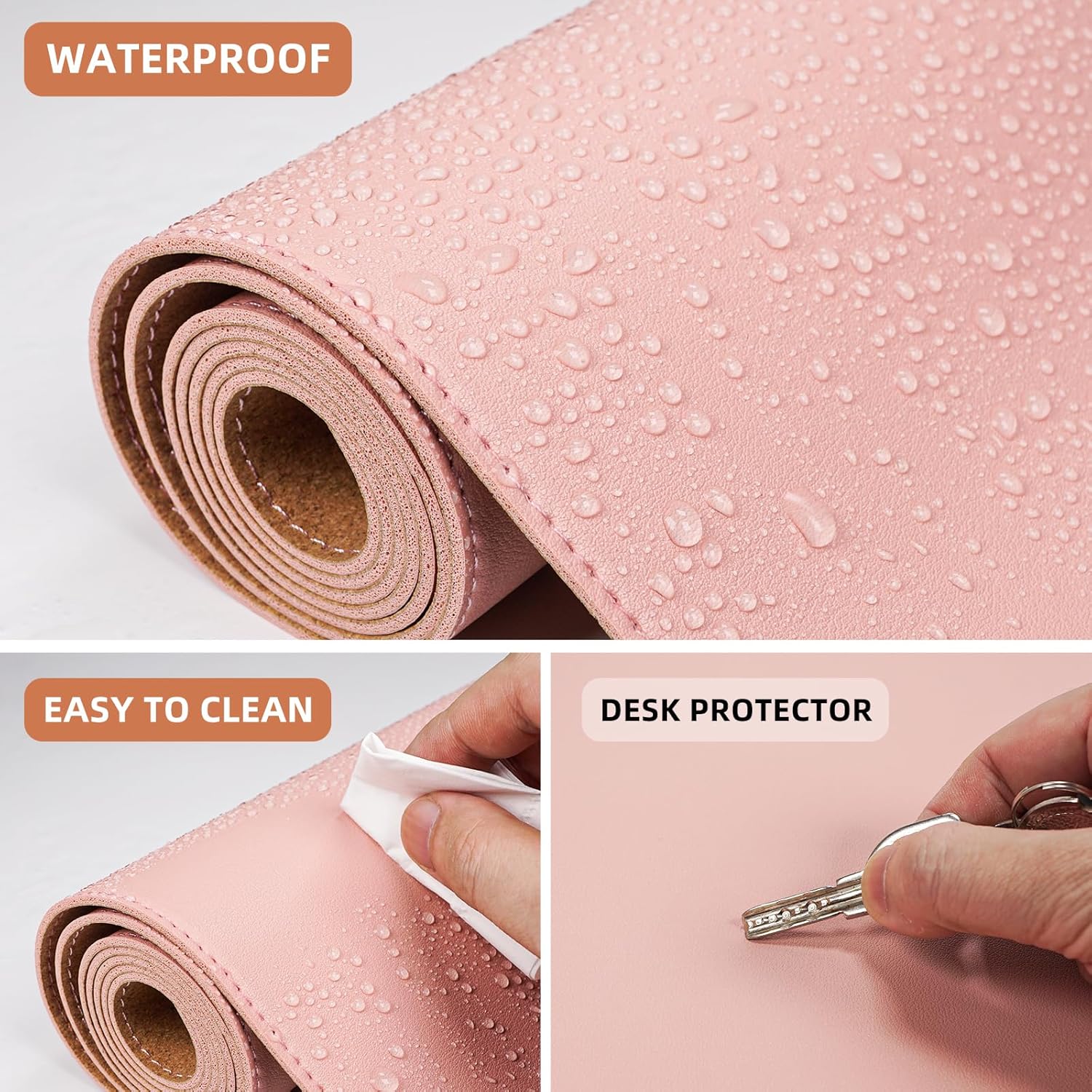 Large Desk Mat 47.2" x 17" Leather Desk Pad Protector with Natural Cork & PU Leather, Non-Slip Office Desk Mat, Large Mouse Pad, Waterproof Desk Blotter pad for Office&Home(Black) 26 816pUEo3w1L. AC SL1500 - northernschoolofshiatsu.co.uk