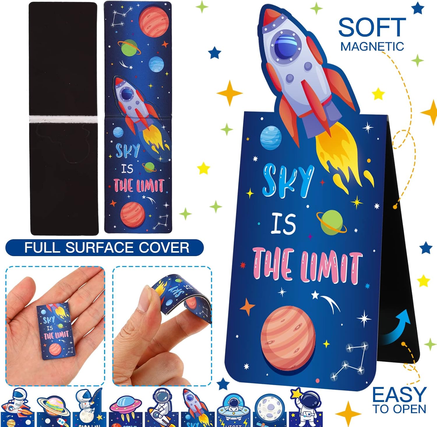 SATINIOR 36 Pcs Magnetic Bookmarks Clips Space Themed Bookmarks Moon Roaming Magnetic Book Markers Planet Rocket Assorted Page Clip for Boy Girl Kids Space Theme Party Favors, 12 Styles 4 8174A64fiJL. AC SL1500 - northernschoolofshiatsu.co.uk