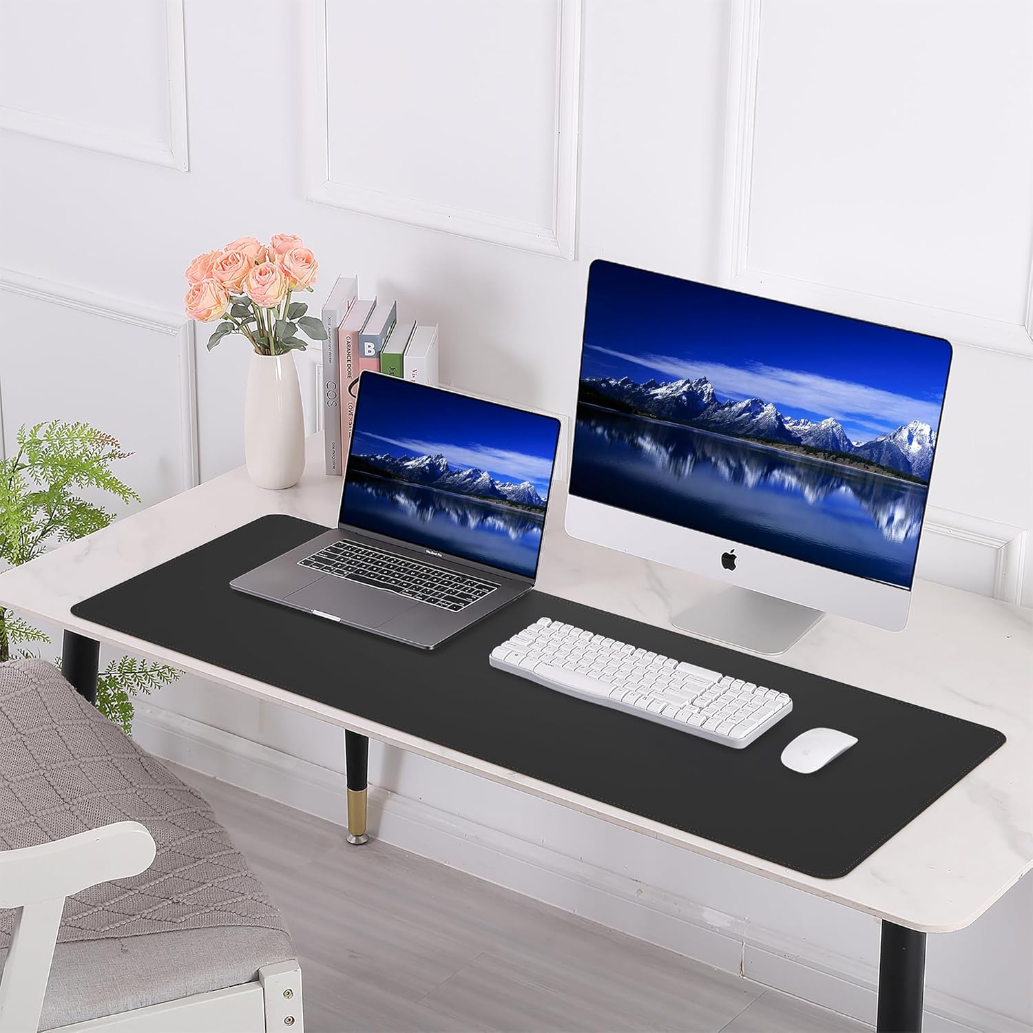 Large Desk Mat 47.2" x 17" Leather Desk Pad Protector with Natural Cork & PU Leather, Non-Slip Office Desk Mat, Large Mouse Pad, Waterproof Desk Blotter pad for Office&Home(Black) 113 817ED9wKt0L. AC SL1500 - northernschoolofshiatsu.co.uk
