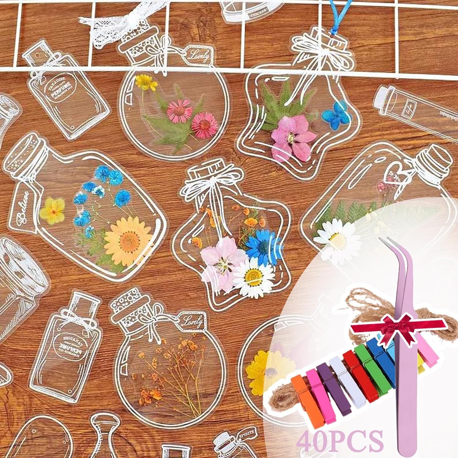 Thousand Flower Bookmark, Thousand Flower Bookmarks for Spring, DIY Flower Bookmark, Transparent Dried Flower Bookmarks, Handmade DIY Transparent Beautiful Flower Page (40pcs) 1 8186iM9YorL. AC SL1500 - northernschoolofshiatsu.co.uk