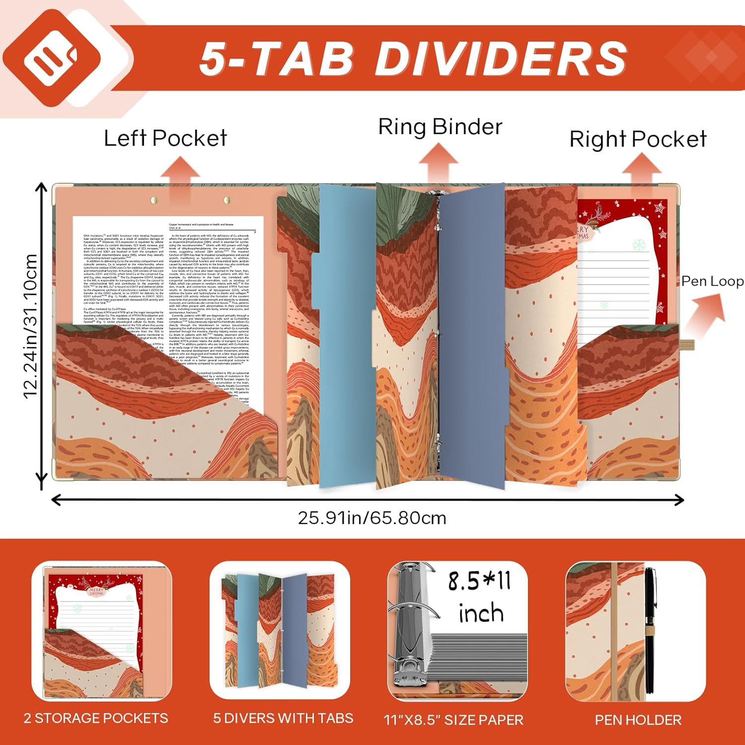2 Inch 3 Ring Binders for Letter-Size 11" x 8.5" with 5-Tab Dividers and Low Profile Clipboards Three Ring Binder for School Class Office Supplies, Rose Floar 95 818Xgmyr8rL. AC SL1500 - northernschoolofshiatsu.co.uk