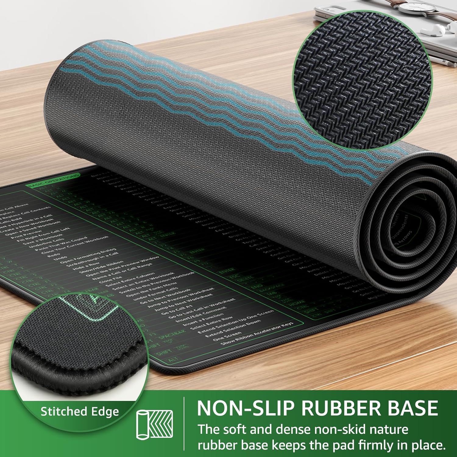 KTRIO Large Gaming Mouse Pad with Superior Micro-Weave Cloth, Extended Desk Mousepad with Stitched Edges, Non-Slip Base, Water Resist Keyboard Pad for Gamer, Office & Home, 31.5 x 11.8 in, Black 129 818hQuRYv0L. AC SL1500 - northernschoolofshiatsu.co.uk