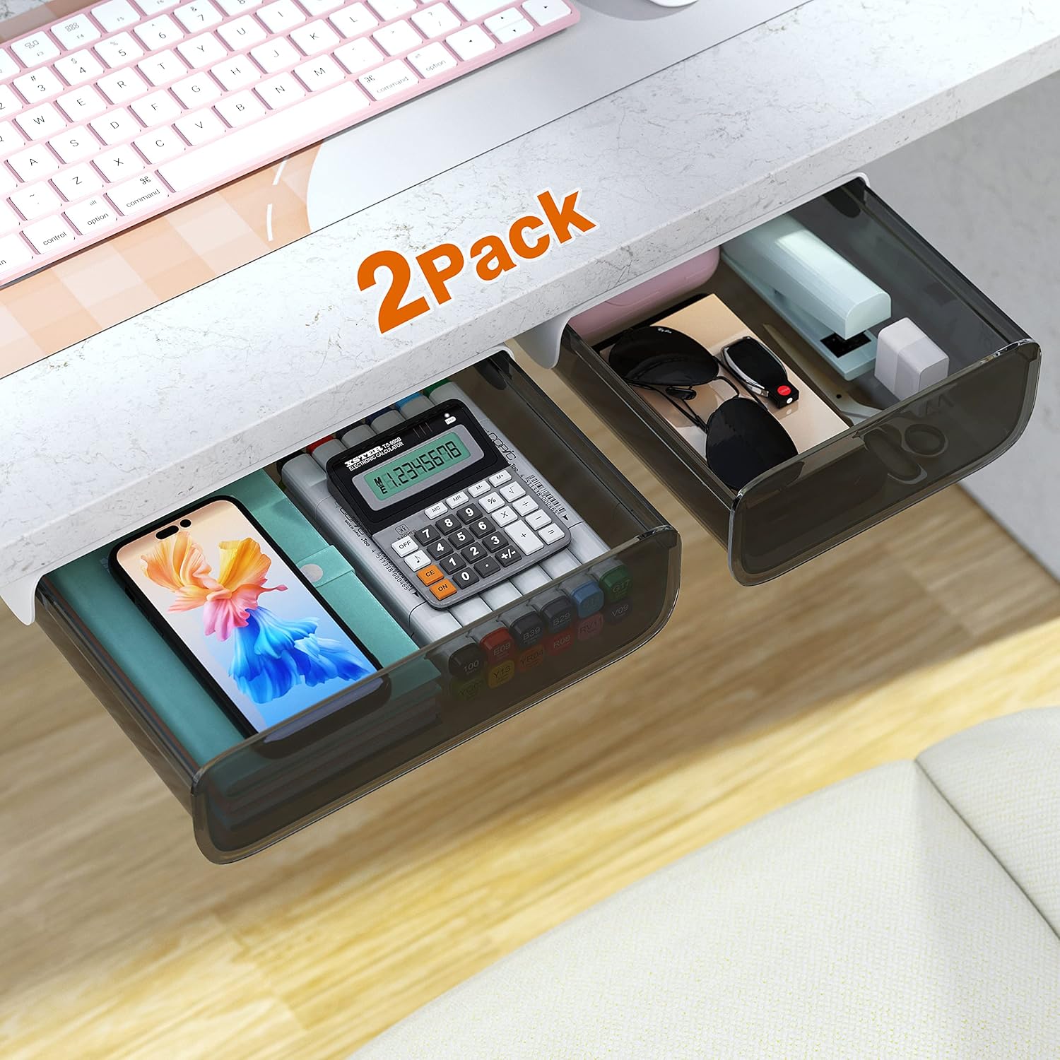 2 Pack Acrylic Self Adhesive Under Desk Drawer Slide Pull Out, Stick on Attachable Clear Black Plastic Storage Organizer, Hanging Mounted Attachment for Office, Kitchen, Cabinet, Table, Counter 1 819opdn22JL. AC SL1500 - northernschoolofshiatsu.co.uk