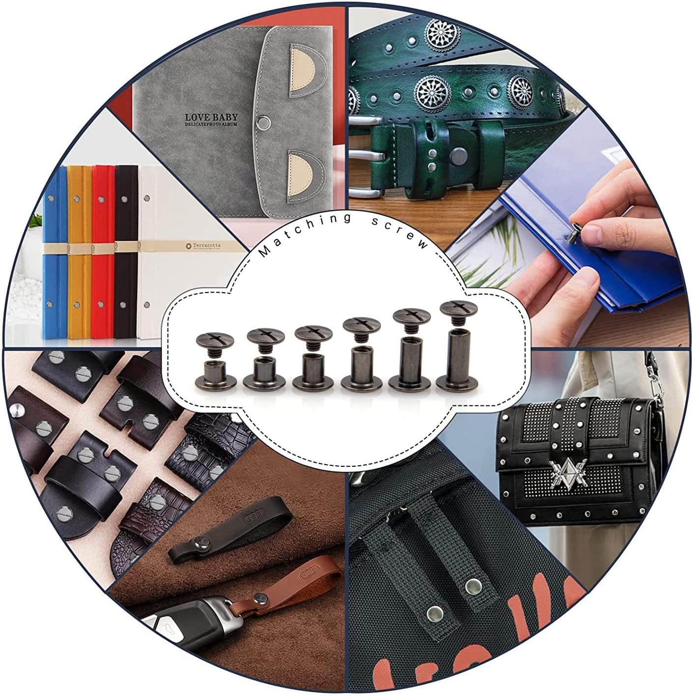 100 Pcs (50 Pair) Gun Black Phillips Chicago Binding Screws Assorted Kits,6 Sizes of Flat Head Rivet Hollow Binding Screws Posts, for Leather Saddles Purses Belt Repair(M5x5/10/15/25/35/45) 61 819yVcY4kVL. AC SL1478 - northernschoolofshiatsu.co.uk