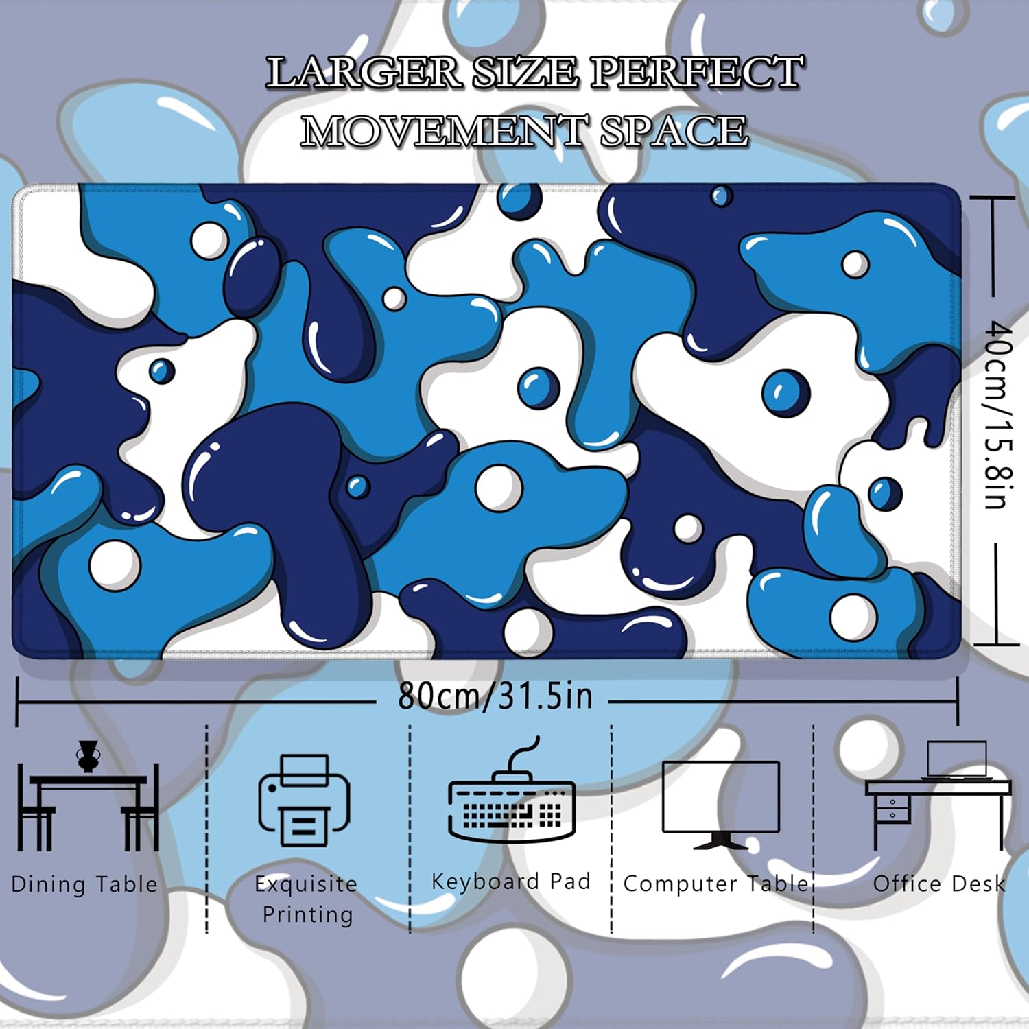 MEWOOCUE® Gaming Mouse Pad for Desk,Large Cute Black White Mousepad Laptop,Japanese Grey Anime Mouse Mat,Long XXL Waterproof Keyboard Pads,Big Non-Slip Mouse Pads for Game Office Home(31.5 x 15.7 in) 26 81A5SsgkooL. AC SL1500 - northernschoolofshiatsu.co.uk