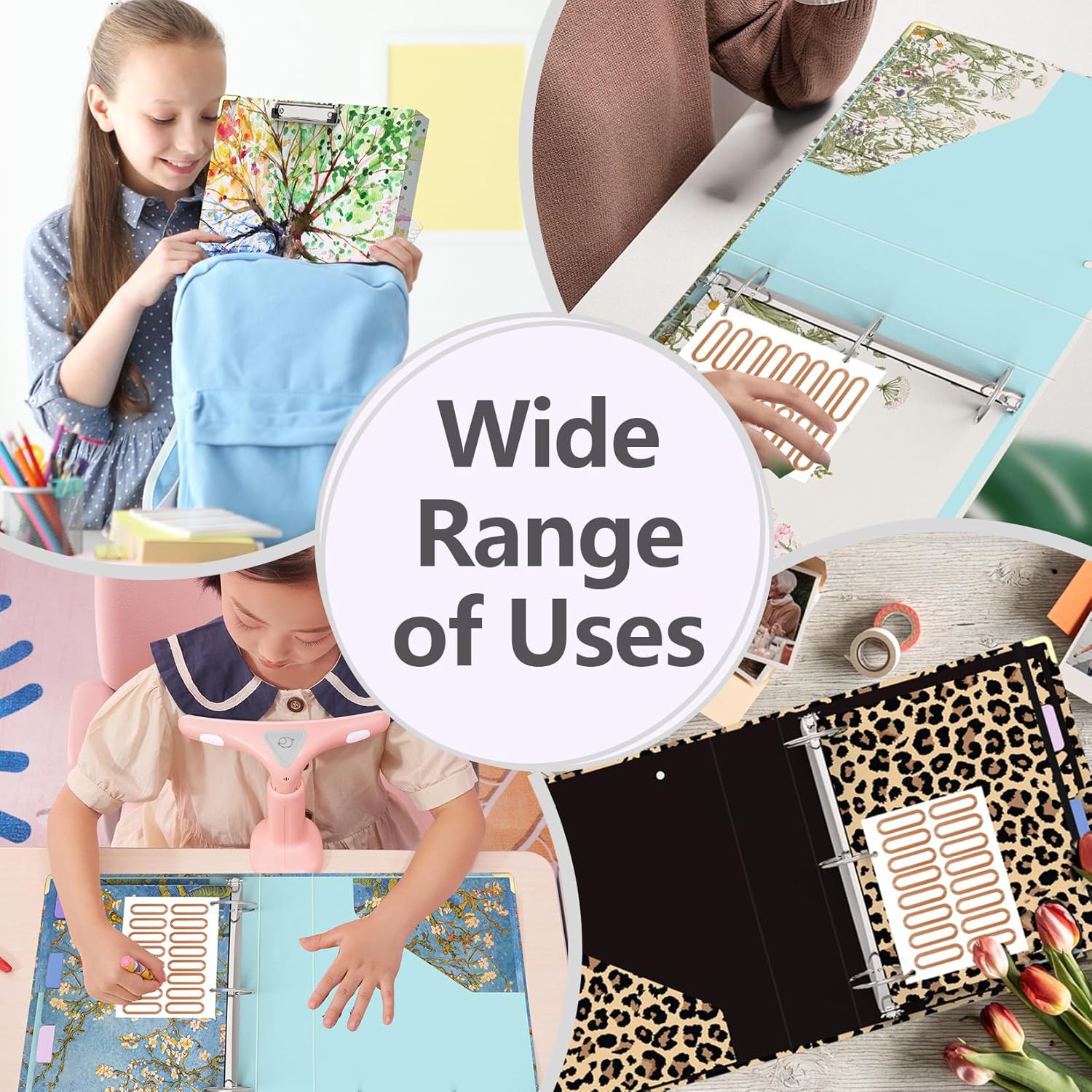 3 Ring Binder 1 Inch Round Ring Binder with 6 Tab Dividers,2 Interior Pockets,Cute Binder Clipboard with Storage, for School Office, Portfolio(Garden Flowers) 12 81A8s98VR5L. AC SL1500 - northernschoolofshiatsu.co.uk