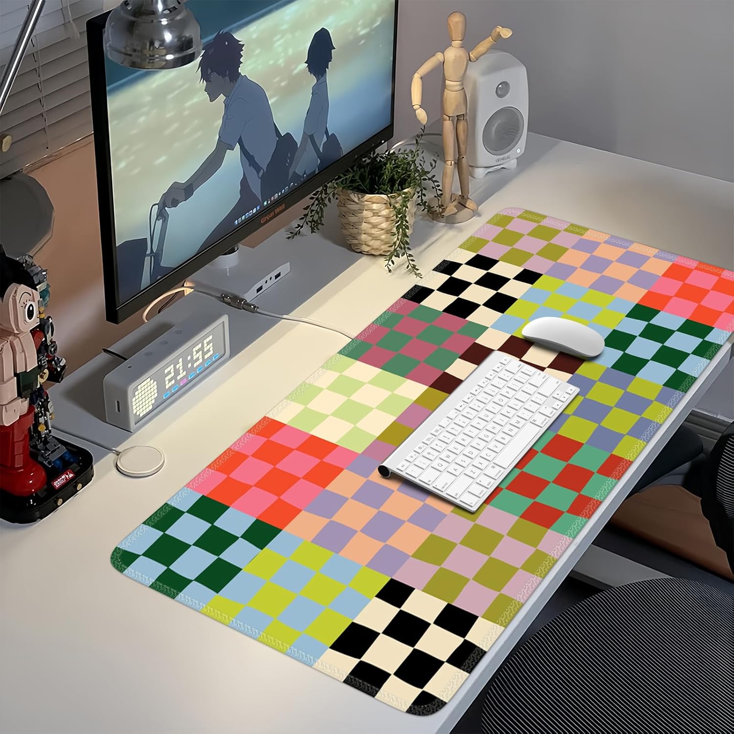 iCasso Checkered Desk Mat, Cute XXL Large Mouse Pad for Desk, Anti-Slip Big Mousepad with Stitched Edges, Keyboard Mat for Computer Desktop (Retro Checkered) 6 81AEscp+iWL. AC SL1500 - northernschoolofshiatsu.co.uk