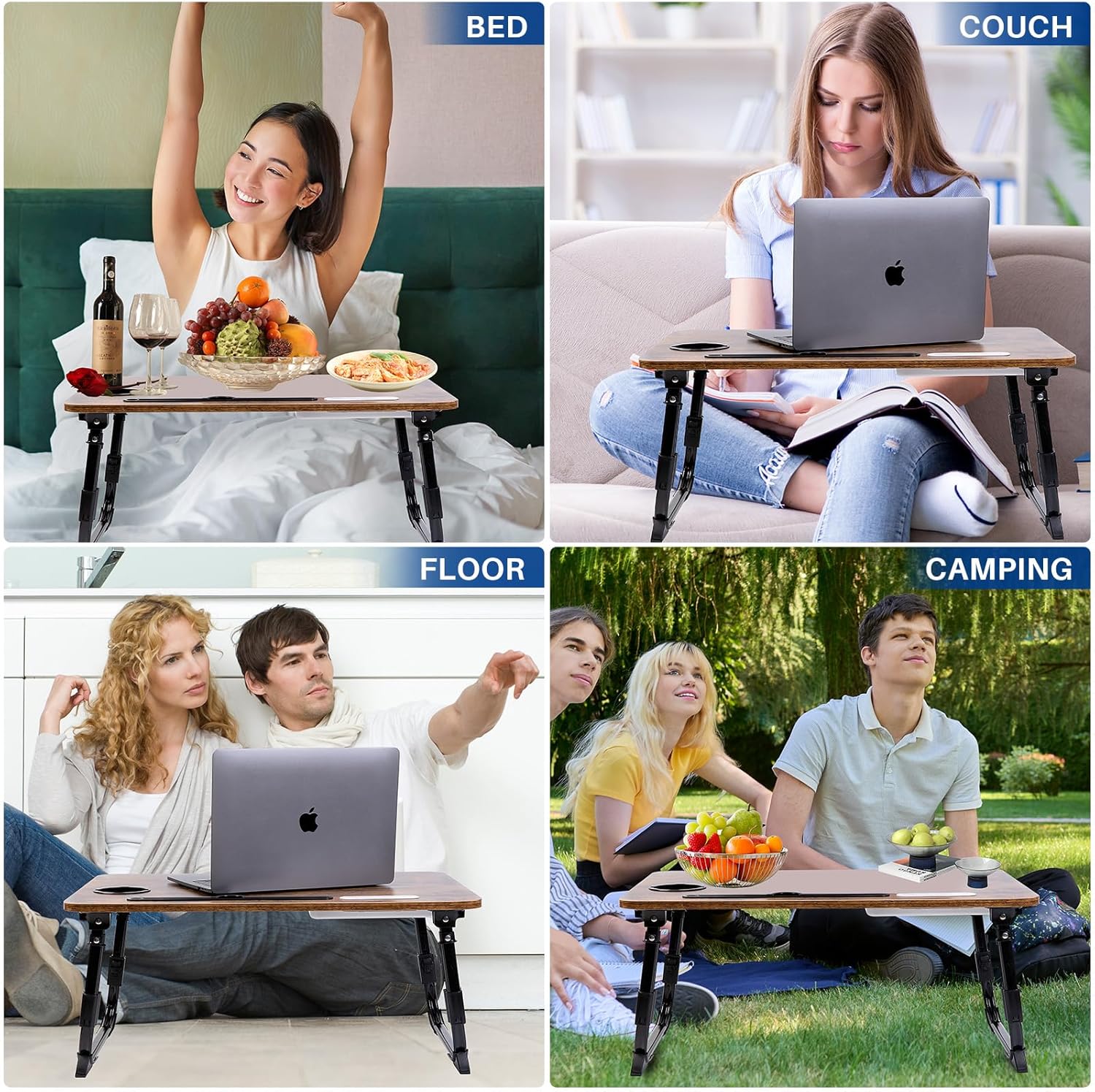 Laptop Desk for Bed, Height Adjustable Laptop Bed Table, Foldable Portable Lap Desk Stand with USB/Storage Drawer/Cup Holder/Slot, Breakfast Tray for Working Reading Writing Eating 42 81AWkjrdq8L. AC SL1500 - northernschoolofshiatsu.co.uk