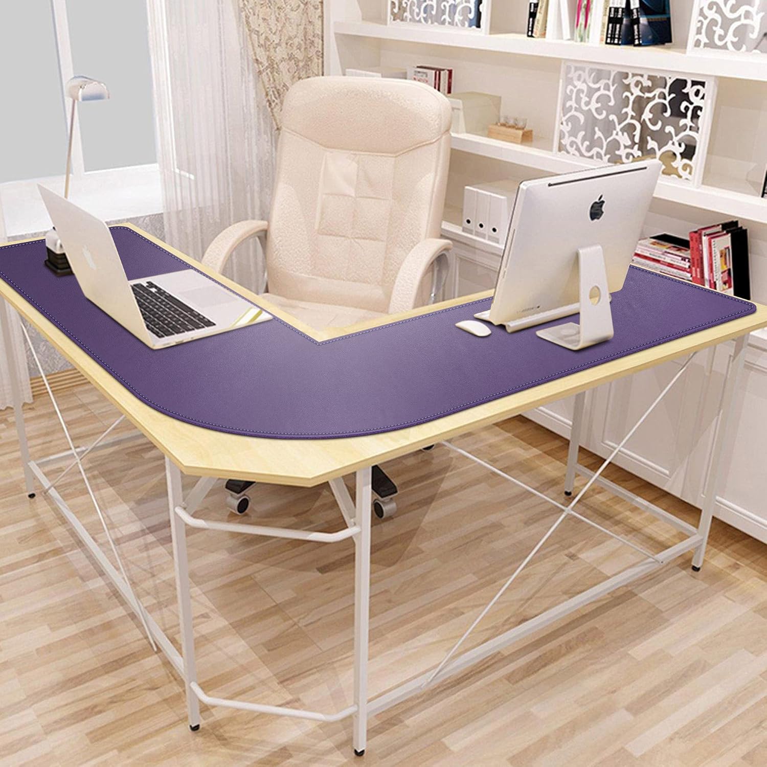 Mydours L-Shape Desk Pad, (38"+38) x 13" Large PU Leather Corner Desk Mat Blotter, XXL Large Waterproof Gaming Mouse Pad, Desktop Protector for Computer Keyboard Home Office (Black) 68 81AloMQjUDL. AC SL1500 - northernschoolofshiatsu.co.uk