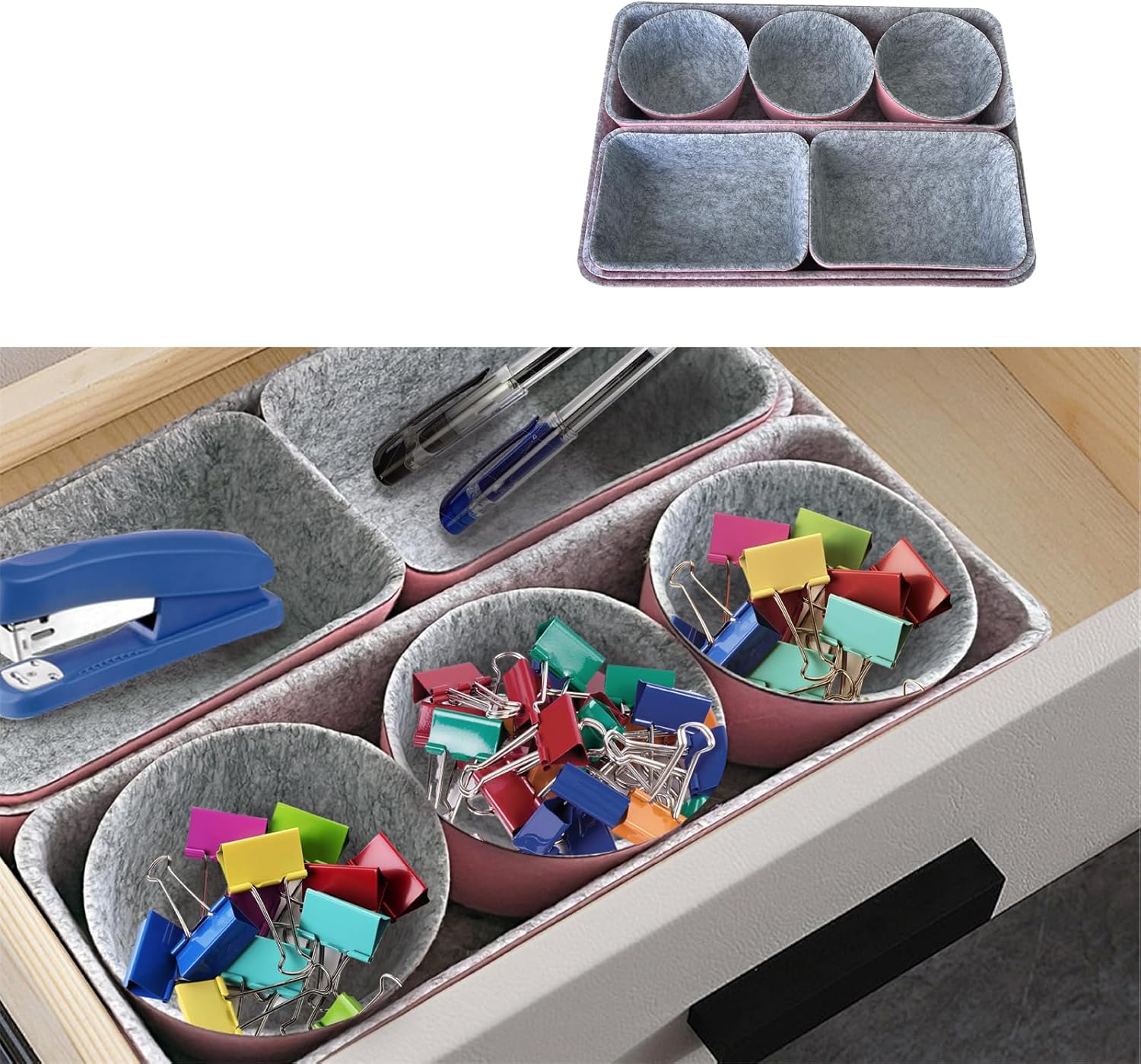 16 Pieces Felt Drawer Organizer Tray, Shallow Desk Drawer Divider, Space Saving Storage Bin for Office Supplies Bedroom Closet Jewelry Cosmetic 6 81BXVCquVwL. AC SL1500 - northernschoolofshiatsu.co.uk