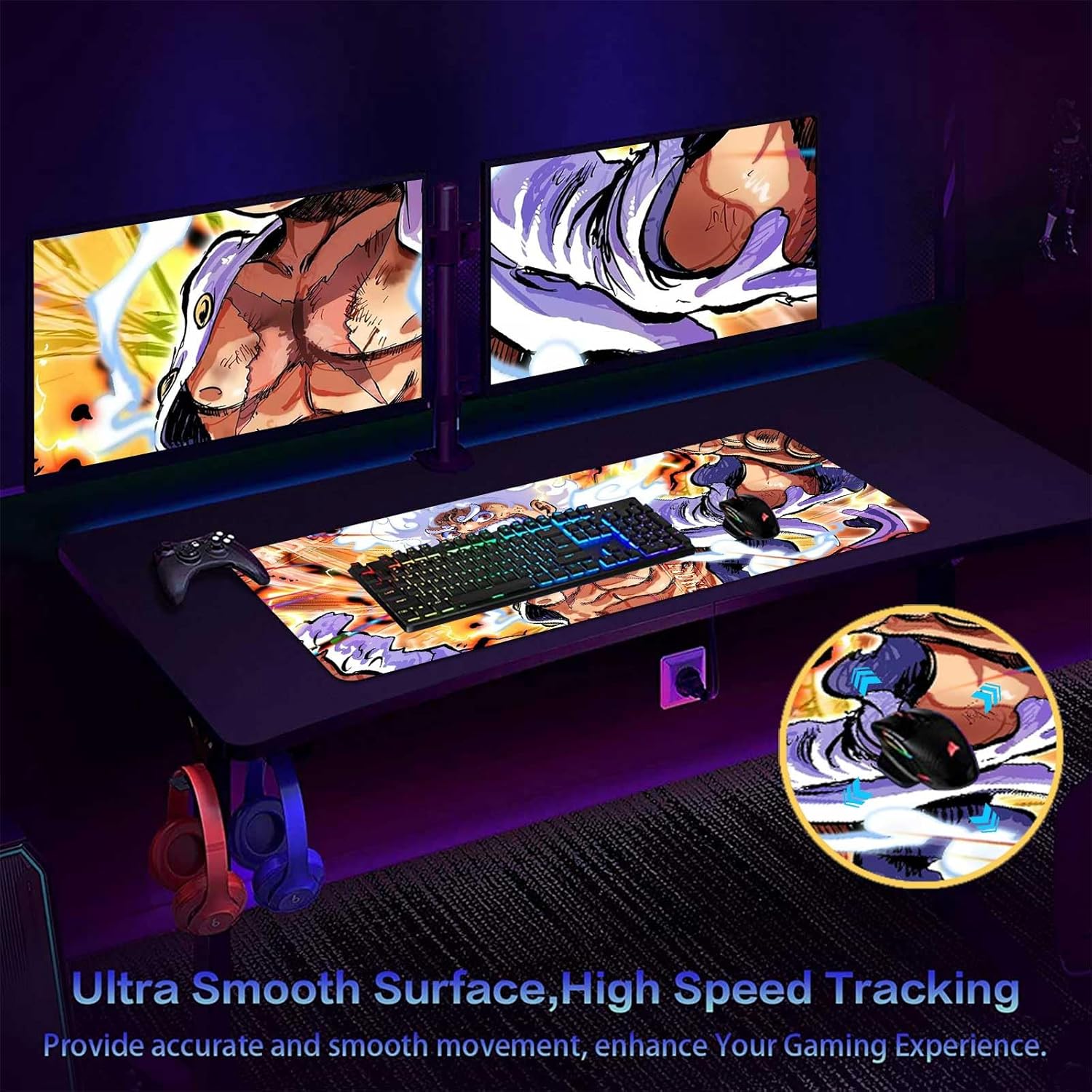 Extra Large Anime Mouse Pad Luffygear 5,Extended Large Gaming Mousepad,Non-Slip Rubber Base and Stitched Edges Desk Pad for Computer Home Office Work and Study,31.5"x15.7" 13 81Bj9VvqqSL. AC SL1500 - northernschoolofshiatsu.co.uk