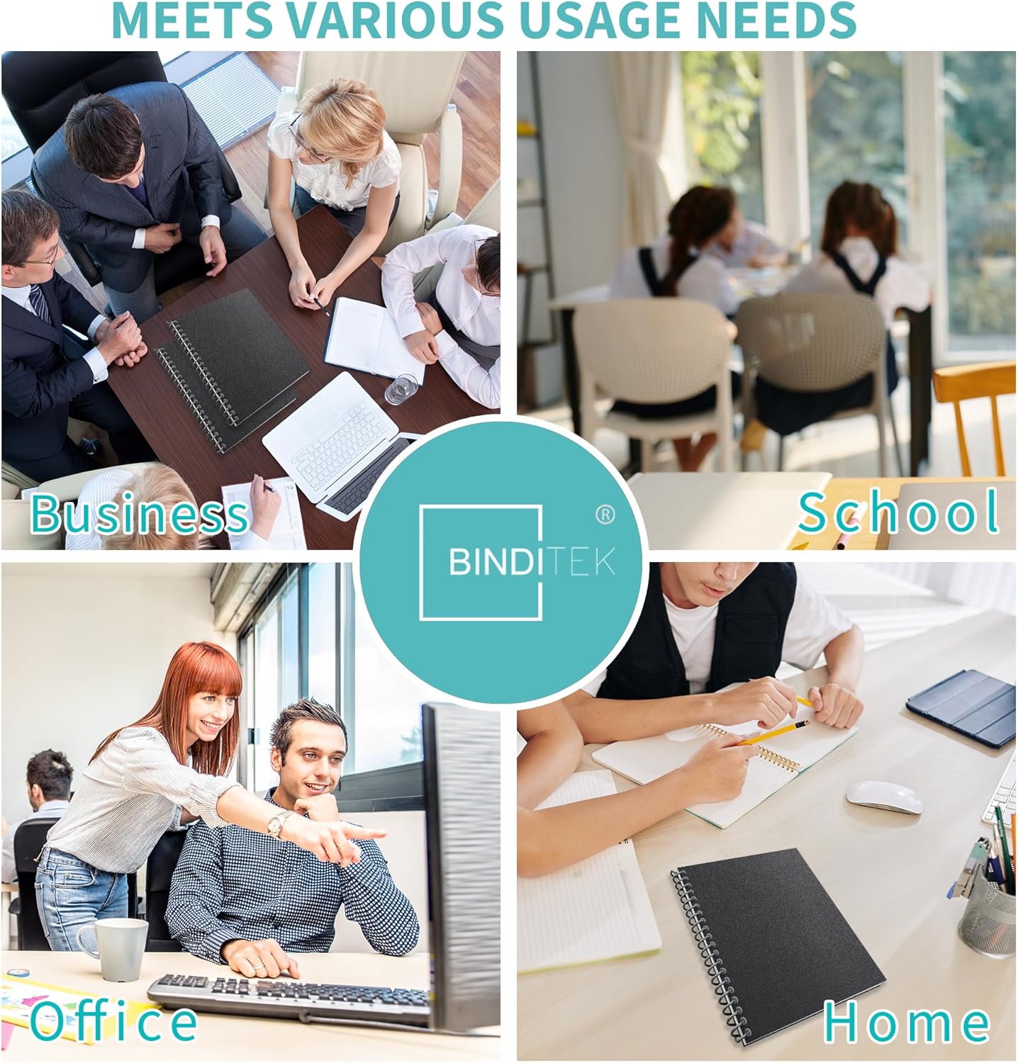 Binditek 100 Pack 12 Mil Sand-Textured Polycover - Plastic Binding Cover for Letter Size - Lightly Sanded Finish - Business Reports and Proposals - Square Corners, Un-Punched, Black 42 - northernschoolofshiatsu.co.uk