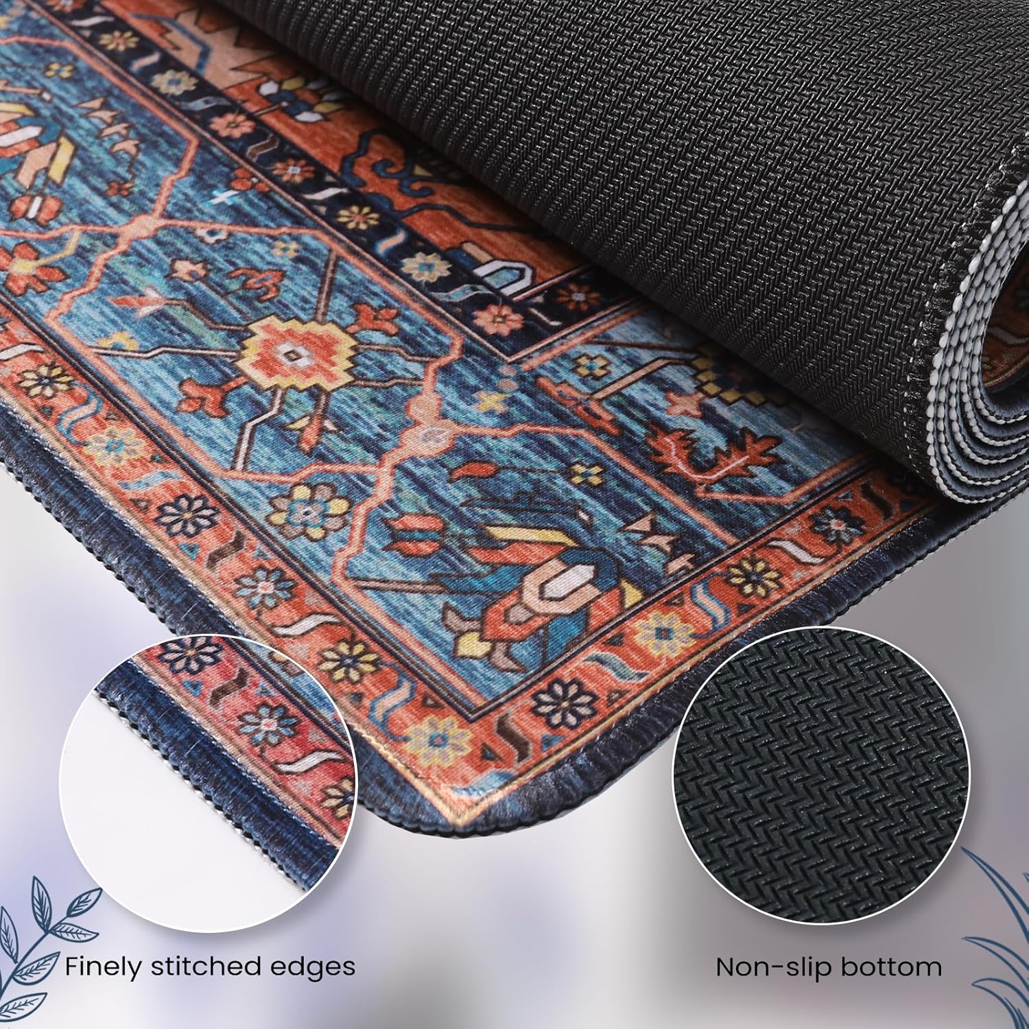 iCasso Rug Desk Mat Retro,Extra Large Desk Pad Non Slip,XXL Keyboard Mat for Home,Long Extended Gaming Mouse Pad with Stitched Edges,Desk Cover Mat for Office Decor(35.4×15.7 Inches) 5 81C6aWri+nL. AC SL1500 - northernschoolofshiatsu.co.uk