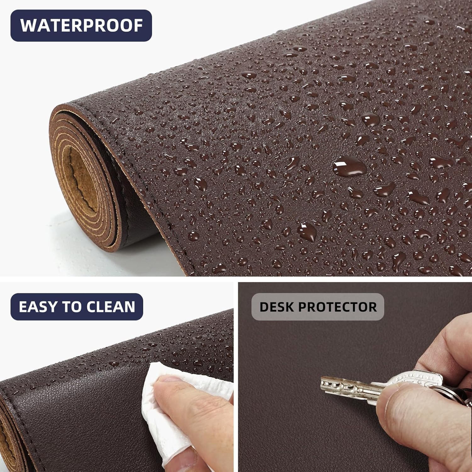 Large Desk Mat 47.2" x 17" Leather Desk Pad Protector with Natural Cork & PU Leather, Non-Slip Office Desk Mat, Large Mouse Pad, Waterproof Desk Blotter pad for Office&Home(Black) 150 81CNK8ldXHL. AC SL1500 - northernschoolofshiatsu.co.uk