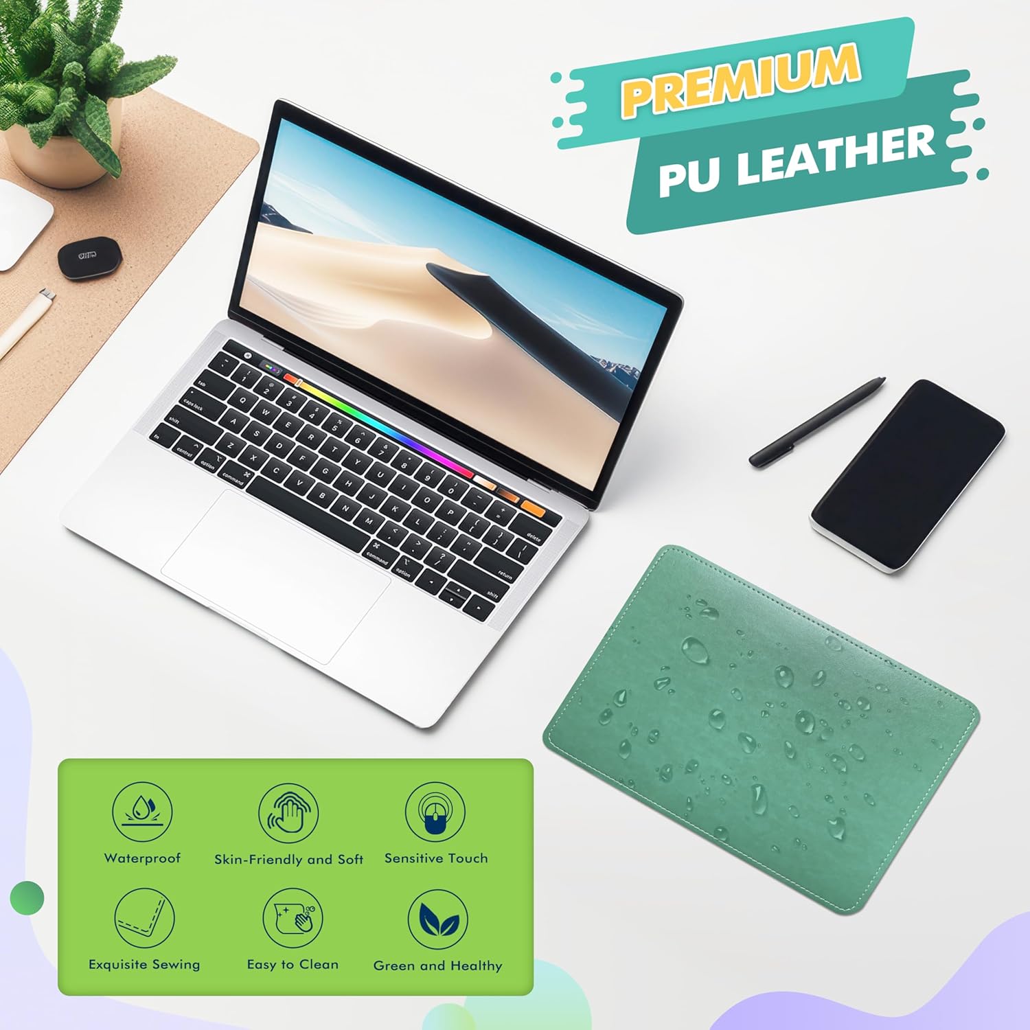 Mouse Pad, PU Mouse Pad,Leather Mouse Pad with Stitched Edge Micro-Fiber Base with Non-Slip Waterproof,Mouse Pad for Computers,Laptop, 8x11Inch (Caramel Brown) 103 81D4FV3QXyL. AC SL1500 - northernschoolofshiatsu.co.uk
