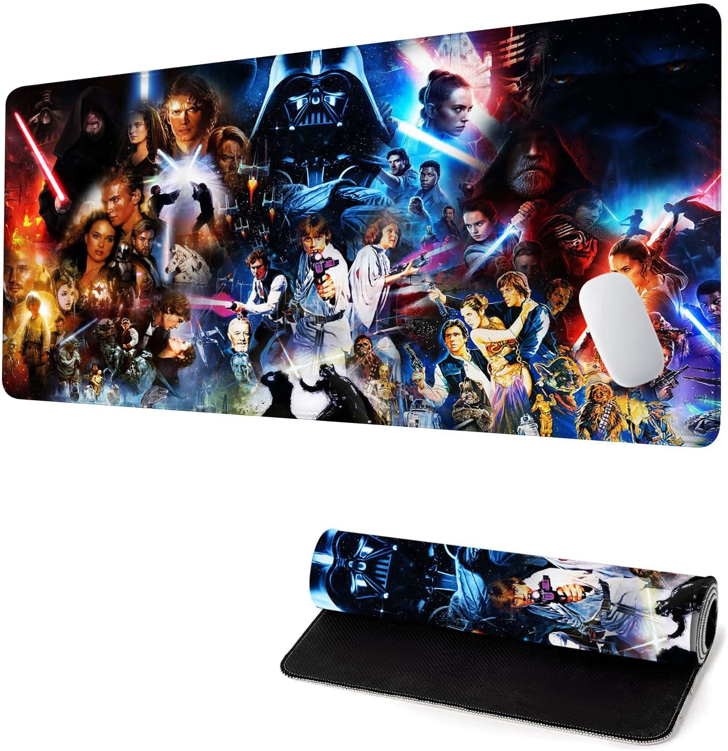Gaming Mouse Pad Large XXL White,Soft Mousepad with Anti-Slip Rubber Base & Stitched Edges,Smooth Surface Laptop Desk Pad,Computer Keyboard and Mice Combo Pads Mouse Mat,31.5x15.7 inch 1 81DQ18oTh L. AC SL1500 - northernschoolofshiatsu.co.uk