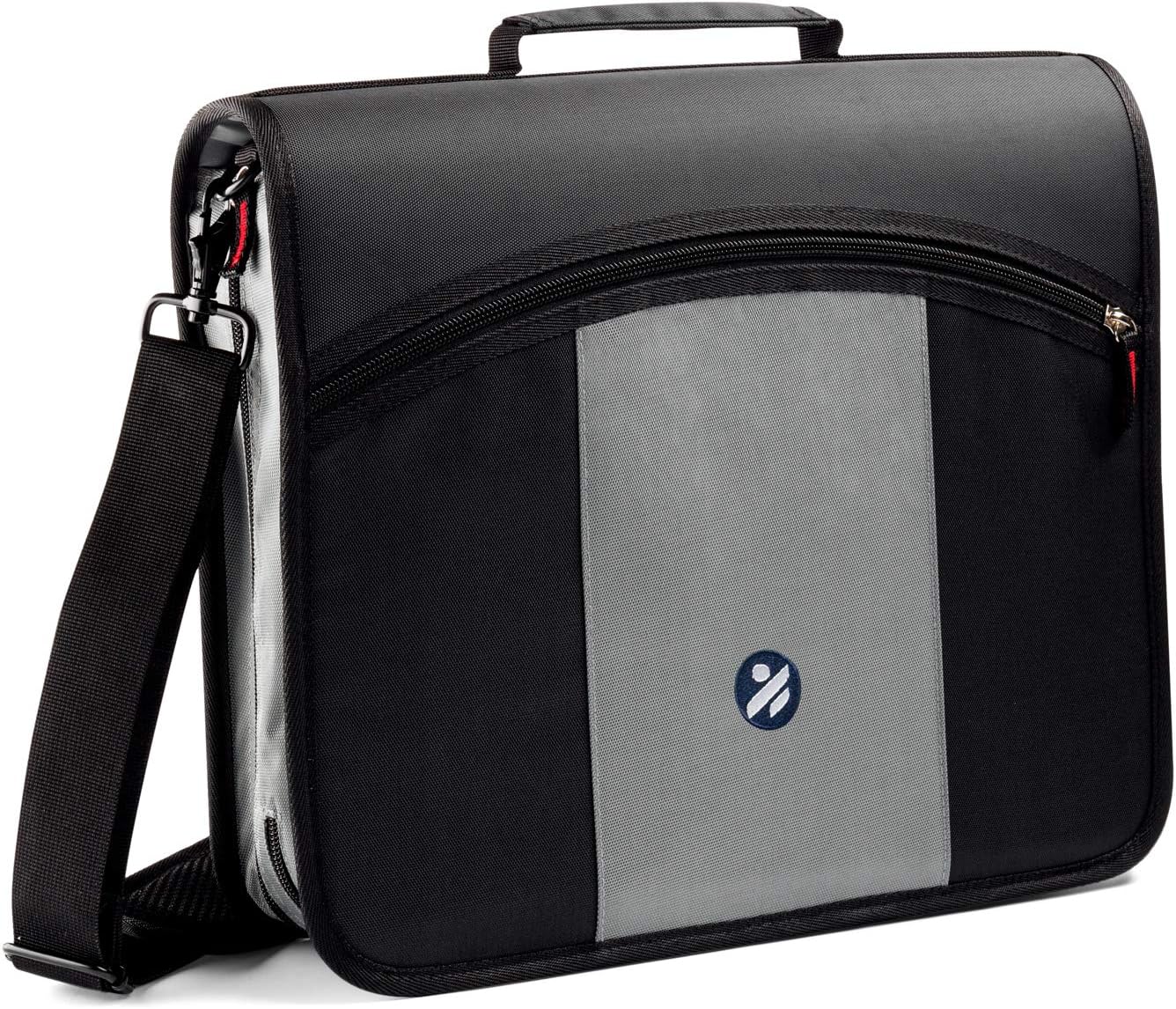 3-Inch Zipper Binder, 3 Round Rings Binder with Expanding File and Shoulder Strap, Black 1 81DfiA6wIgL. AC SL1500 - northernschoolofshiatsu.co.uk