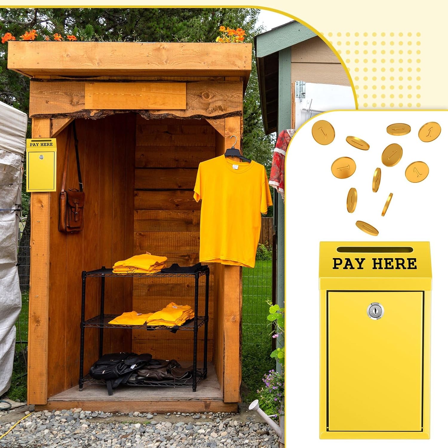 Safe Cash Box Money Collection Metal Donation Box with Lock Wall Mount Pre Drilled Mailbox Delivery Ballot for Home Office Outdoor Self Serve Stand(Black,10.2 x 5.7 x 2.8 Inch) 71 81E4GVjhYML. AC SL1500 - northernschoolofshiatsu.co.uk