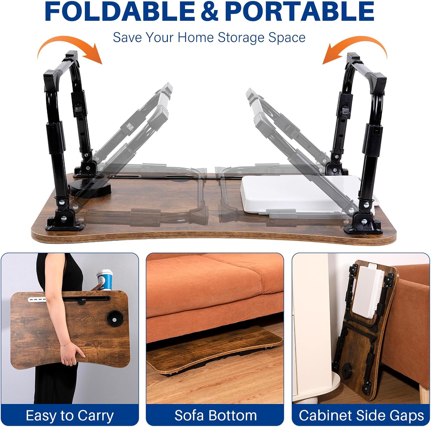 Laptop Desk for Bed, Height Adjustable Laptop Bed Table, Foldable Portable Lap Desk Stand with USB/Storage Drawer/Cup Holder/Slot, Breakfast Tray for Working Reading Writing Eating 67 81EHo87I4SL. AC SL1500 - northernschoolofshiatsu.co.uk