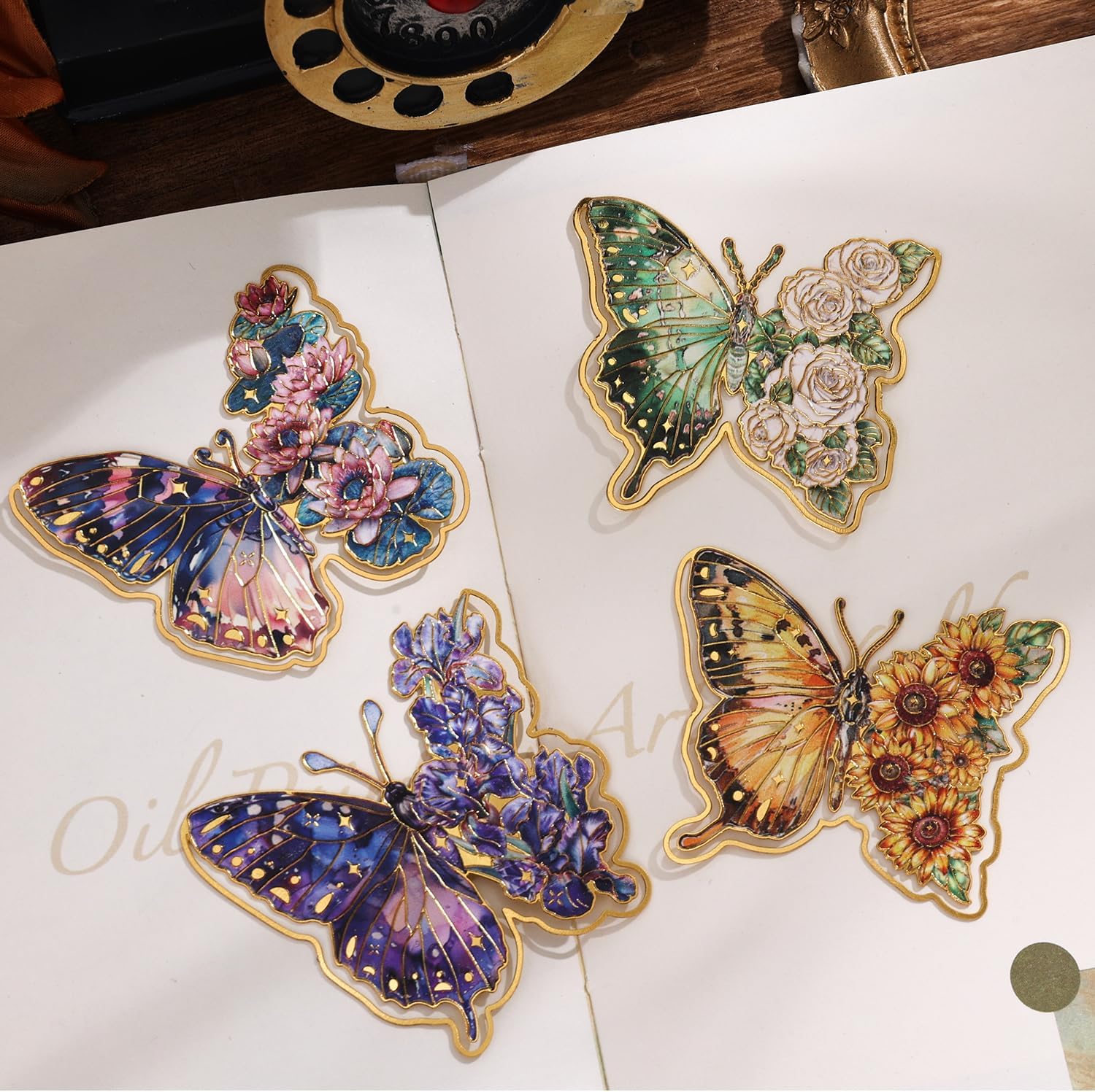 4 Pieces Metal Butterfly Bookmarks, Golden Clips Bookmark Monet Van Gogh Oil Painting Theme Book Mark Bookmarks for Book Lovers Women Writers Readers Children Teens 1 81En6ovlr L. AC SL1500 - northernschoolofshiatsu.co.uk