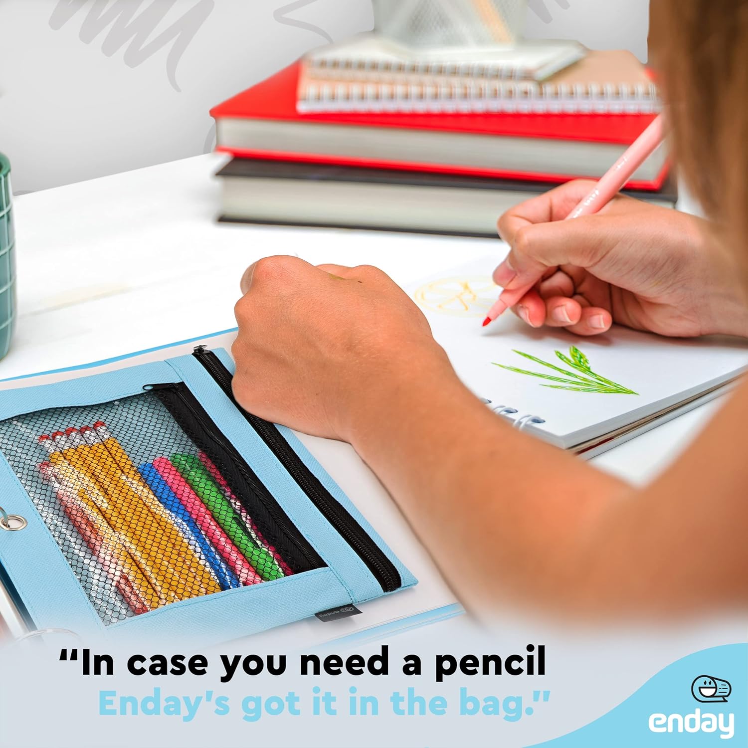 Enday Large Pencil Pouch for 3 Ring Binder Black, Mesh Zipper Pencil Case, Pen Bag/Pen Case, Small Cosmetic bag, Storage Container, Also Available in Pink, Purple, Green, Blue, Red, Grey, 1 Pc 30 81Fe4wPECGL. AC SL1500 - northernschoolofshiatsu.co.uk