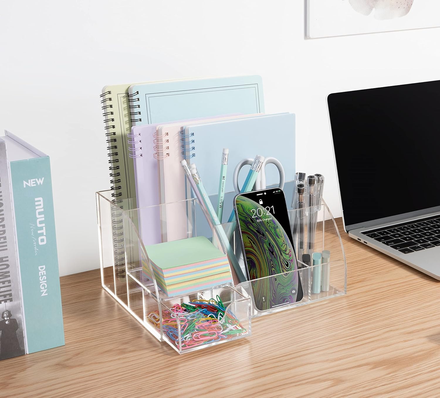 Clear Acrylic Desk Oganizer, 9 Compartments, Office Supplies and Desk Accessories Organizer, Home Decor Desktop Organizer (Clear) 5 81Fy1H1mkeL. AC SL1500 - northernschoolofshiatsu.co.uk