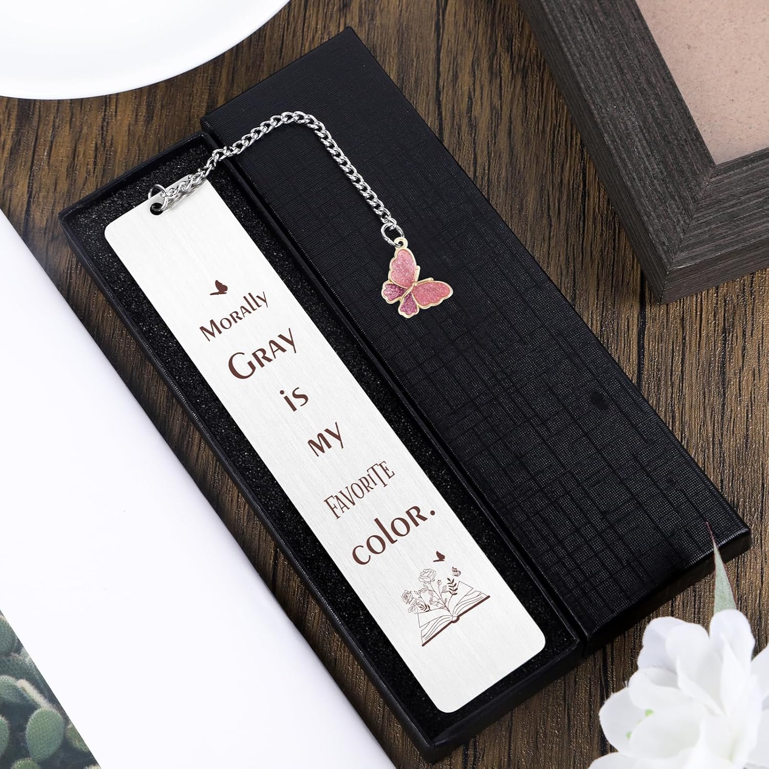 Morally Gray Metal Bookmark Gift - Shejdgart Funny Bookmarks Gifts for Women Pretty Book Marks for Friends Dark Romance Book Mark for Girls Fun Bookmarks with Butterfly Pendant for Book Lovers 5 81FyMQQE5+L. AC SL1500 - northernschoolofshiatsu.co.uk