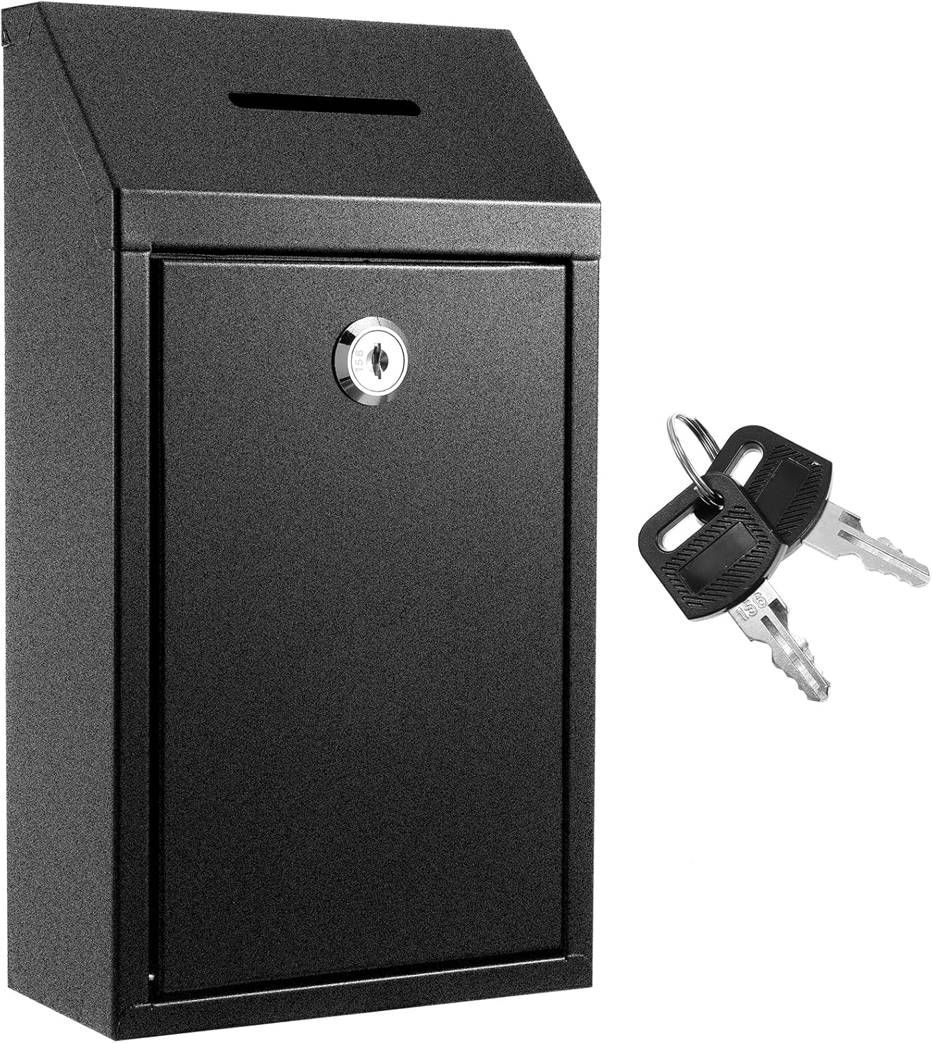 Metal Donation Box Collection Box Suggestion Box with Lock Wall Mounted Mailbox Delivery Ballot Box Safe Ballot Box Key Drop Box for Home Office Outdoor Door, 10.24 x 8.66 x 3.15 Inch 1 81GM04MVF4L. AC SL1500 - northernschoolofshiatsu.co.uk