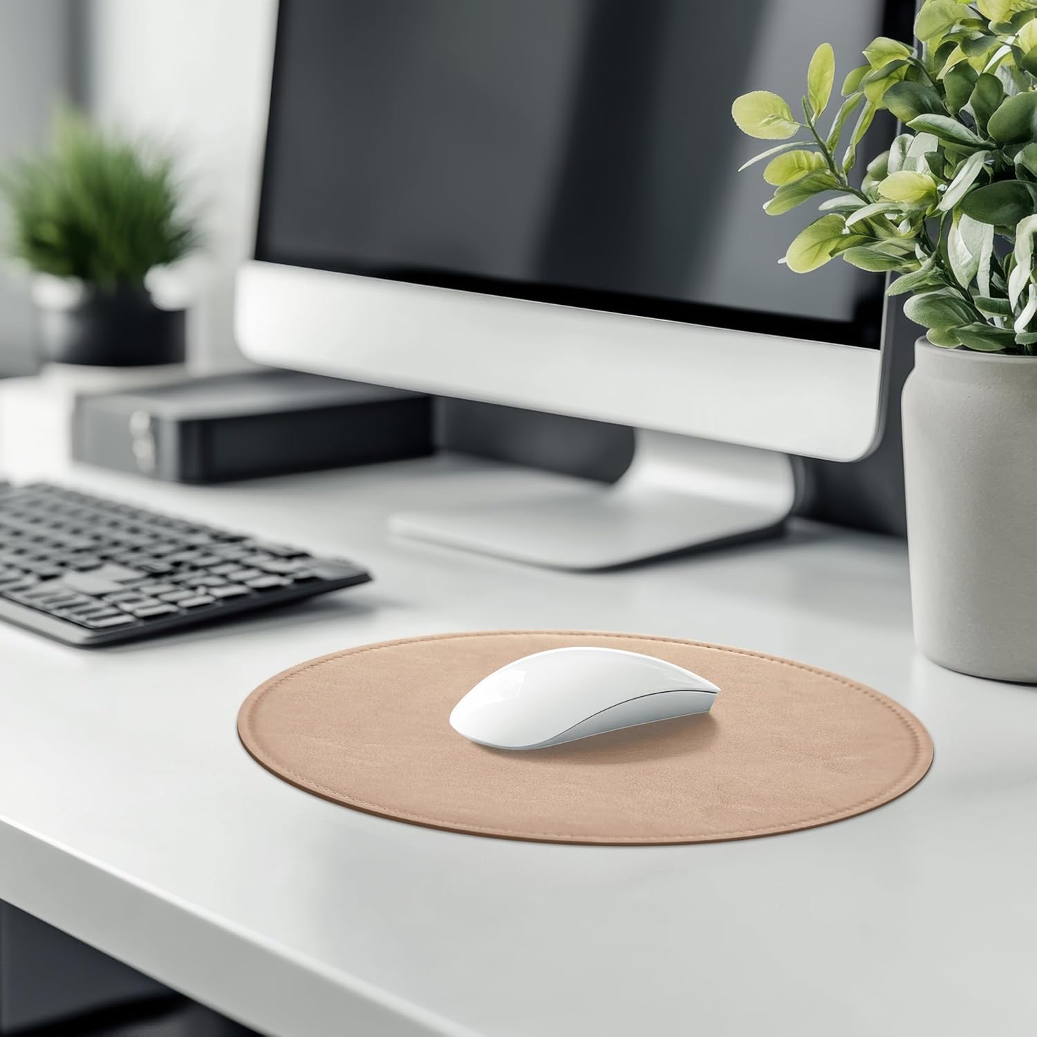 Mouse Pad, PU Mouse Pad,Leather Mouse Pad with Stitched Edge Micro-Fiber Base with Non-Slip Waterproof,Mouse Pad for Computers,Laptop, 8x11Inch (Caramel Brown) 264 81GUMVY3BNL. AC SL1500 - northernschoolofshiatsu.co.uk