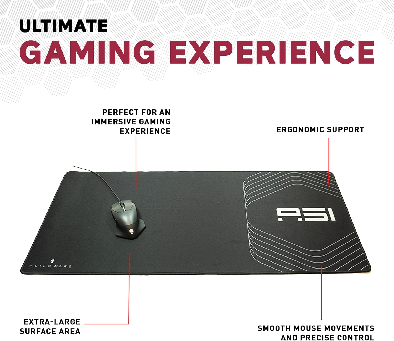 Mobile Edge Alienware Hex A51 Extra Large Gaming Keyboard Mouse Pad Mat for Computer, Desk, Office, Portable Roll-Up Design, 32.5″x 14.5″ 4 81GhuZRrwsL. AC SL1500 - northernschoolofshiatsu.co.uk