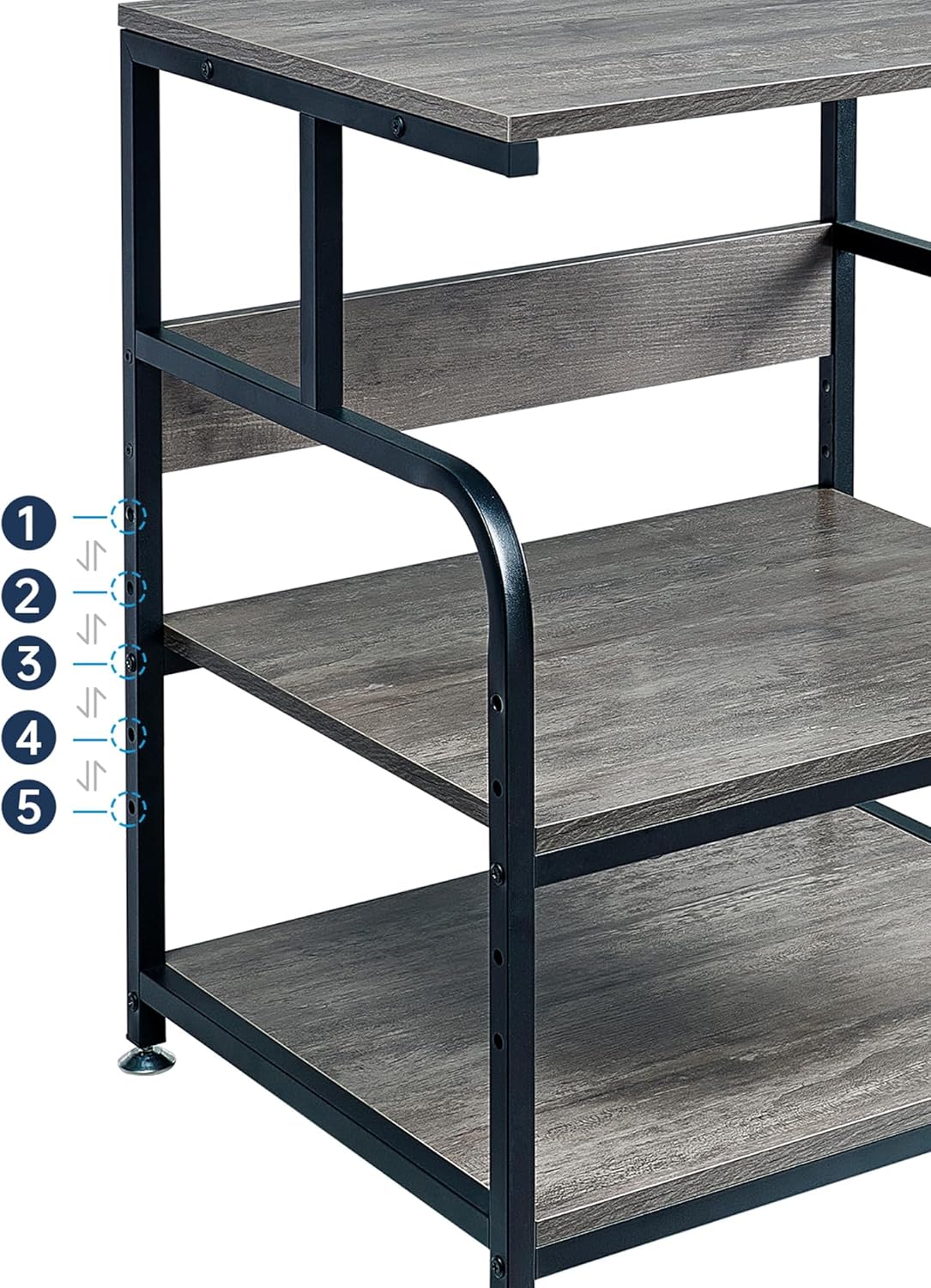 Large Printer Stand Table 23.6 x18.9 x 30 Inches with Height Adjustable Storage Shelf, 3 Tier Rolling Printer Cart with Wheels for Home Office, Gray 4 81GkJRj9qqL. AC SL1500 - northernschoolofshiatsu.co.uk