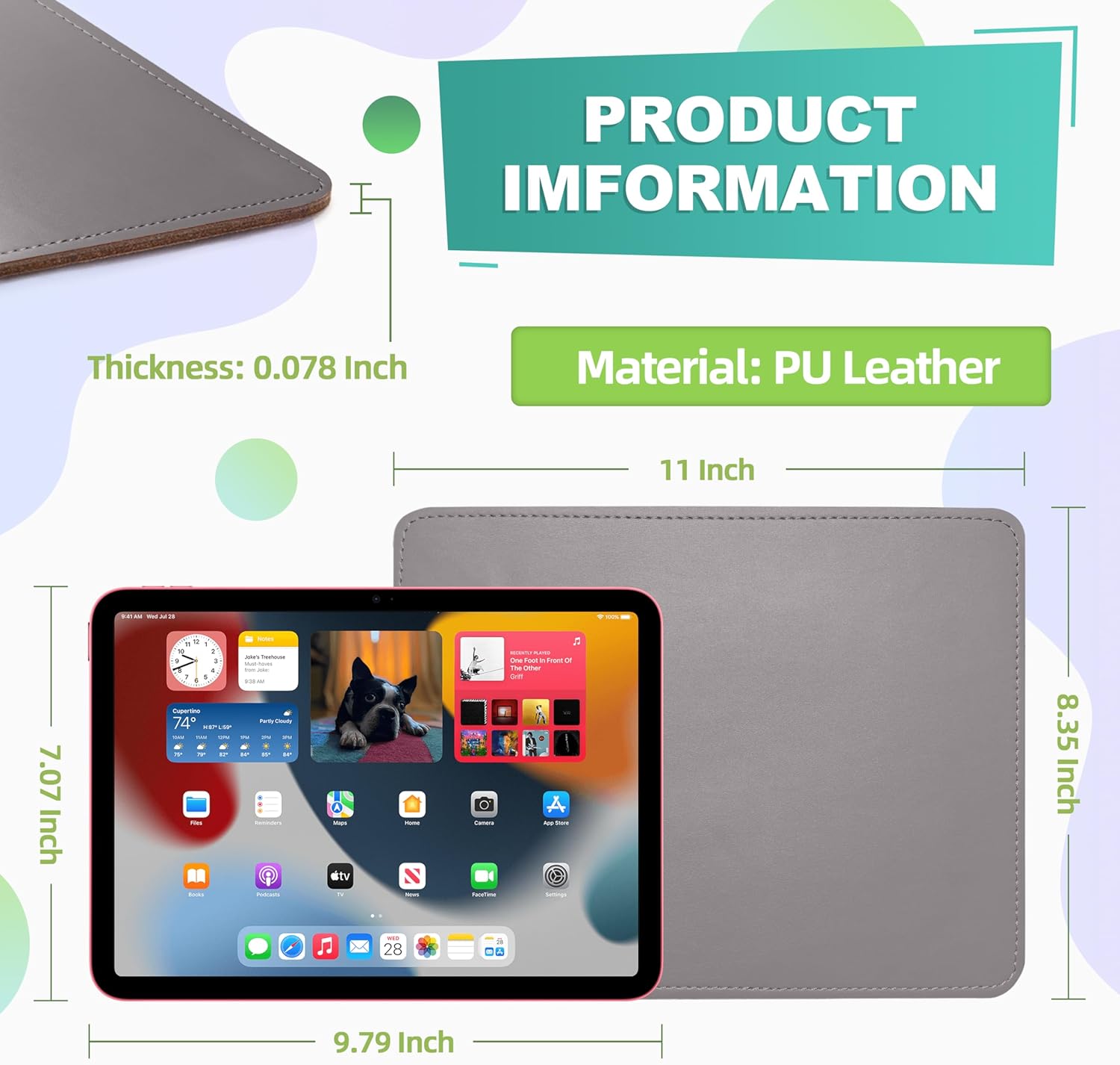 Mouse Pad, PU Mouse Pad,Leather Mouse Pad with Stitched Edge Micro-Fiber Base with Non-Slip Waterproof,Mouse Pad for Computers,Laptop, 8x11Inch (Caramel Brown) 201 81GrqCL 95L. AC SL1500 - northernschoolofshiatsu.co.uk