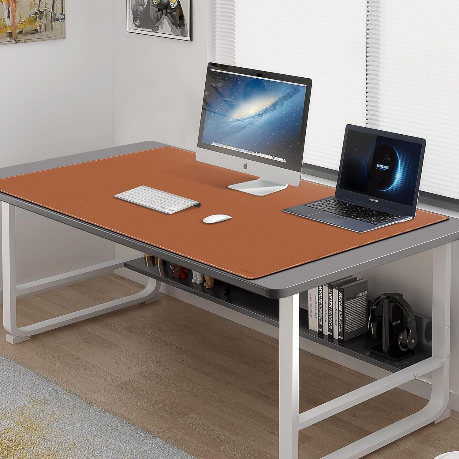 Mydours Cork & PU Leather Desk Mat, 40" x 20" Large Gaming Mouse Pad XL, Dual-Sided Portable Desk Pad Blotter, Keyboard Computer Desktop Protector for Gift Office Home (Brown) 11 81HGGkof9oL. AC SL1500 - northernschoolofshiatsu.co.uk