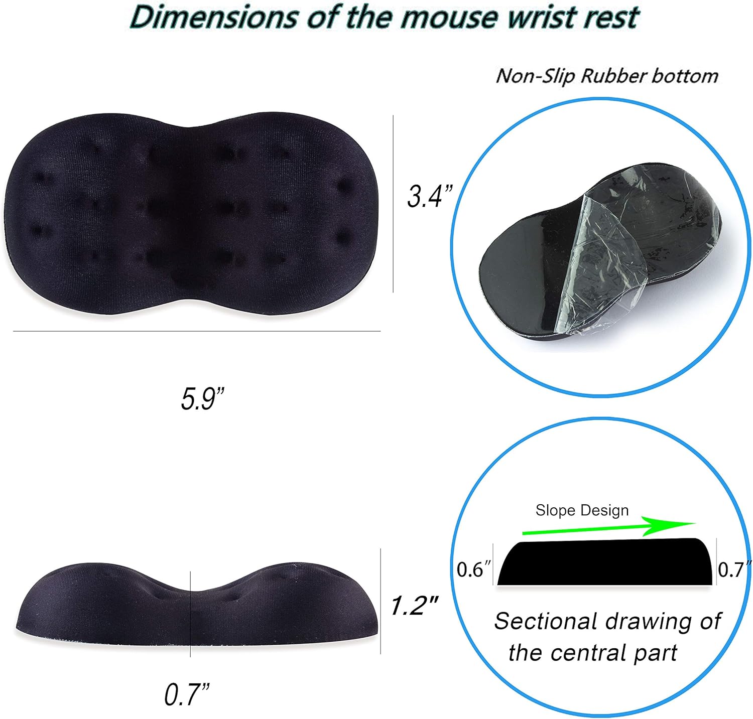 BRILA Deluxe Ergonomic Mouse Wrist Rest Guard - Soft Memory Foam Wrist Elbow Support Cushion Pad for Computer Laptop Office Work PC Gaming Mouse 3 81HOLevoJPL. AC SL1500 - northernschoolofshiatsu.co.uk