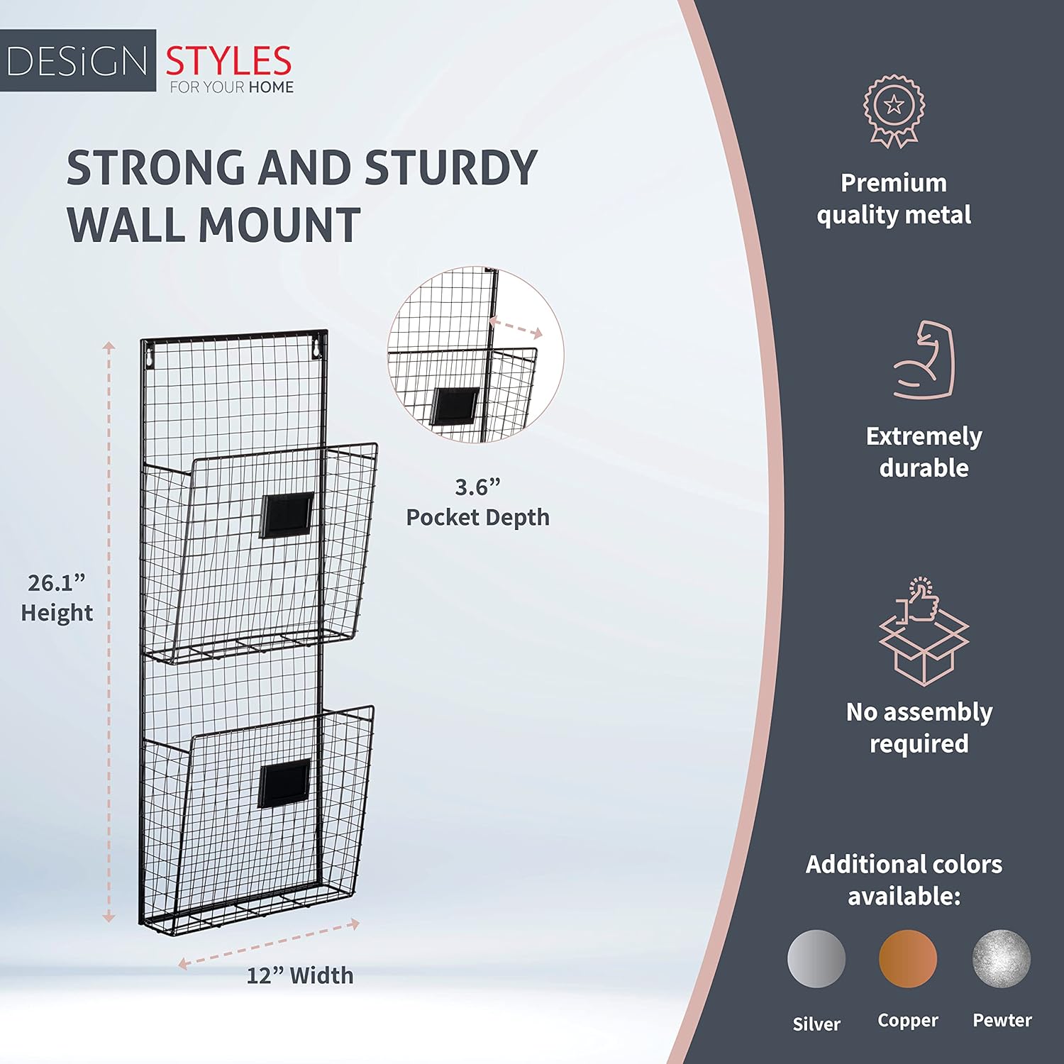 Designstyles Two Tier Wall File Holder – Durable Black Metal Rack with Spacious Slots for Easy Organization, Mounts on Wall and Door for Office, Home, and Work 2 81HkFONwcYL. AC SL1500 - northernschoolofshiatsu.co.uk