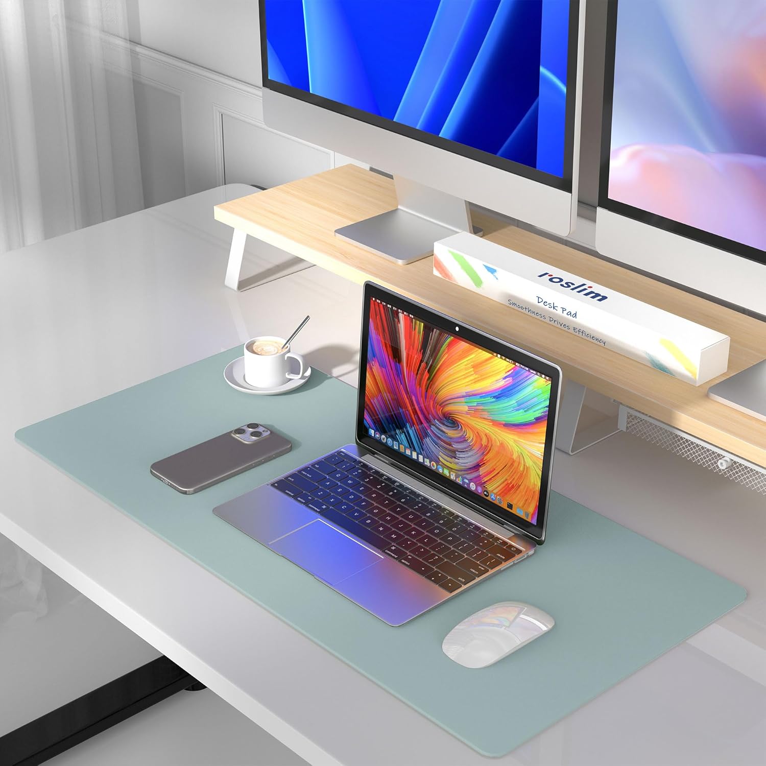 Mouse Pad Desk Protector Mat, Large PU Leather Office Desk Mat, Non-Slip Desk Pad for Keyboard and Mouse, Waterproof Desk Blotter Pad for Writing, Smooth Laptop Desk Pads, Light Teal (13.7''X23.6'') 5 81IC1vO0fKL. AC SL1500 - northernschoolofshiatsu.co.uk