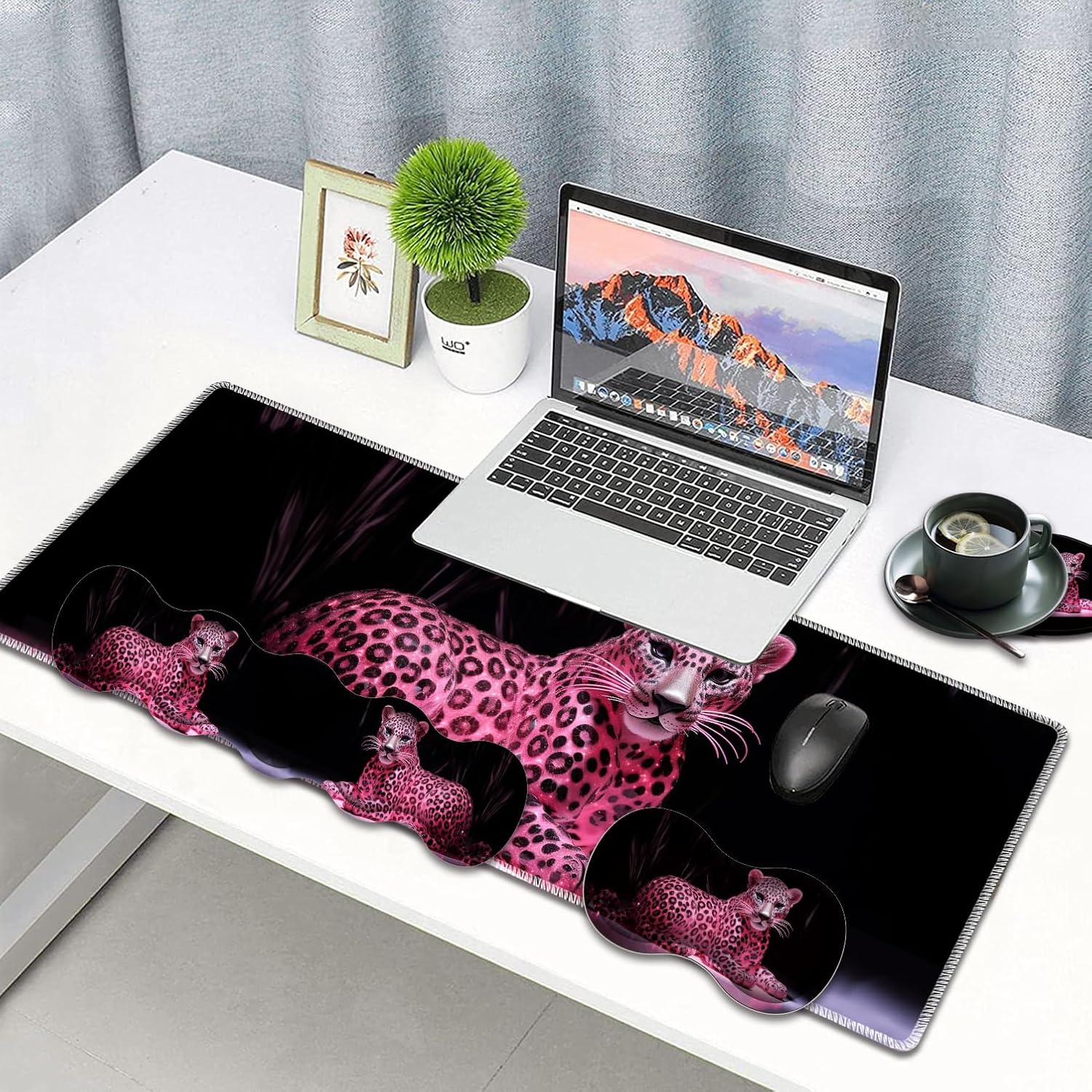Large Gaming Mouse Pad, Keyboard Wrist Rest Pad + Mouse Wrist Pad + Coaster 4 in 1 Set, Extended Waterproof Non-Slip Desk Mat, Suitable for Office Home Learning Games, Cheetah 2 81IKg8aYvtL. AC SL1500 - northernschoolofshiatsu.co.uk